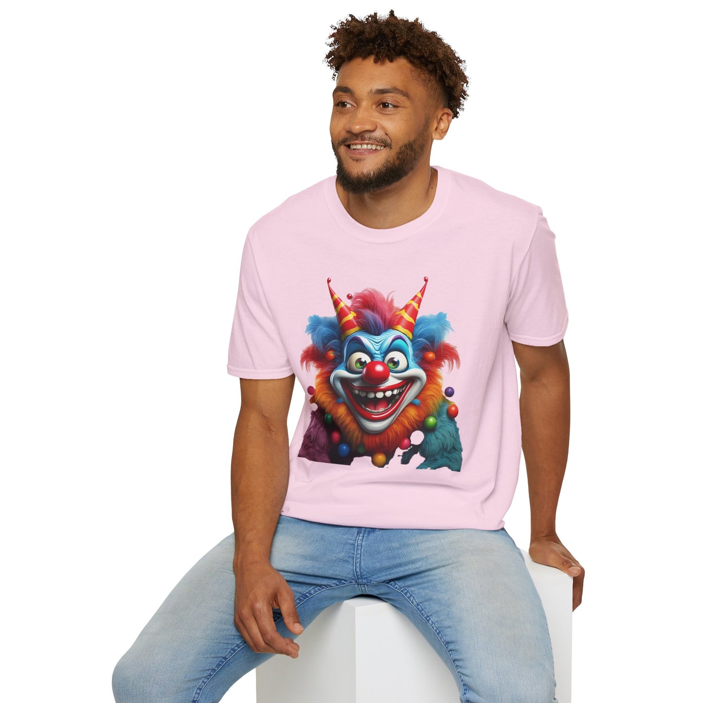Clown Shirt, T Shirt with Clown, Funny Man Shirt, Tee Shirt with Funny Man, Circus Shirt, Shirt with Circus, Scary Man Shirt, Shirt with Scary Man