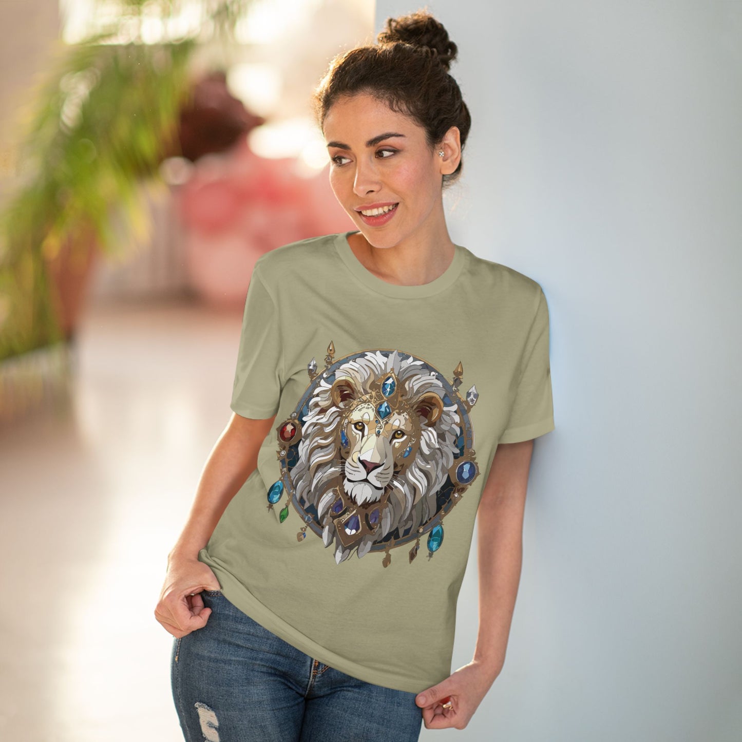 Organic T-shirt with Animals - Lion