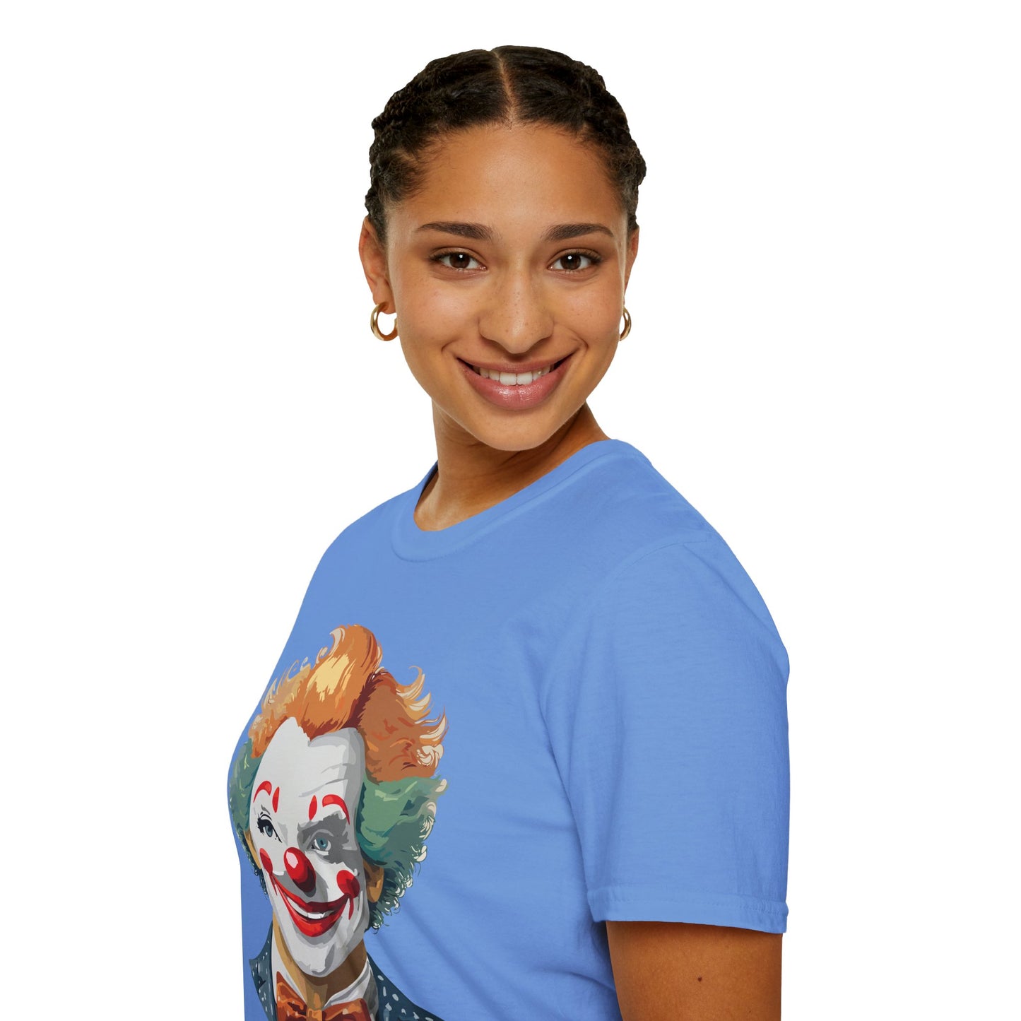 Clown Shirt, T Shirt with Clown, Funny Man Shirt, Tee Shirt with Funny Man, Circus Shirt, Shirt with Circus, Scary Man Shirt, Shirt with Scary Man