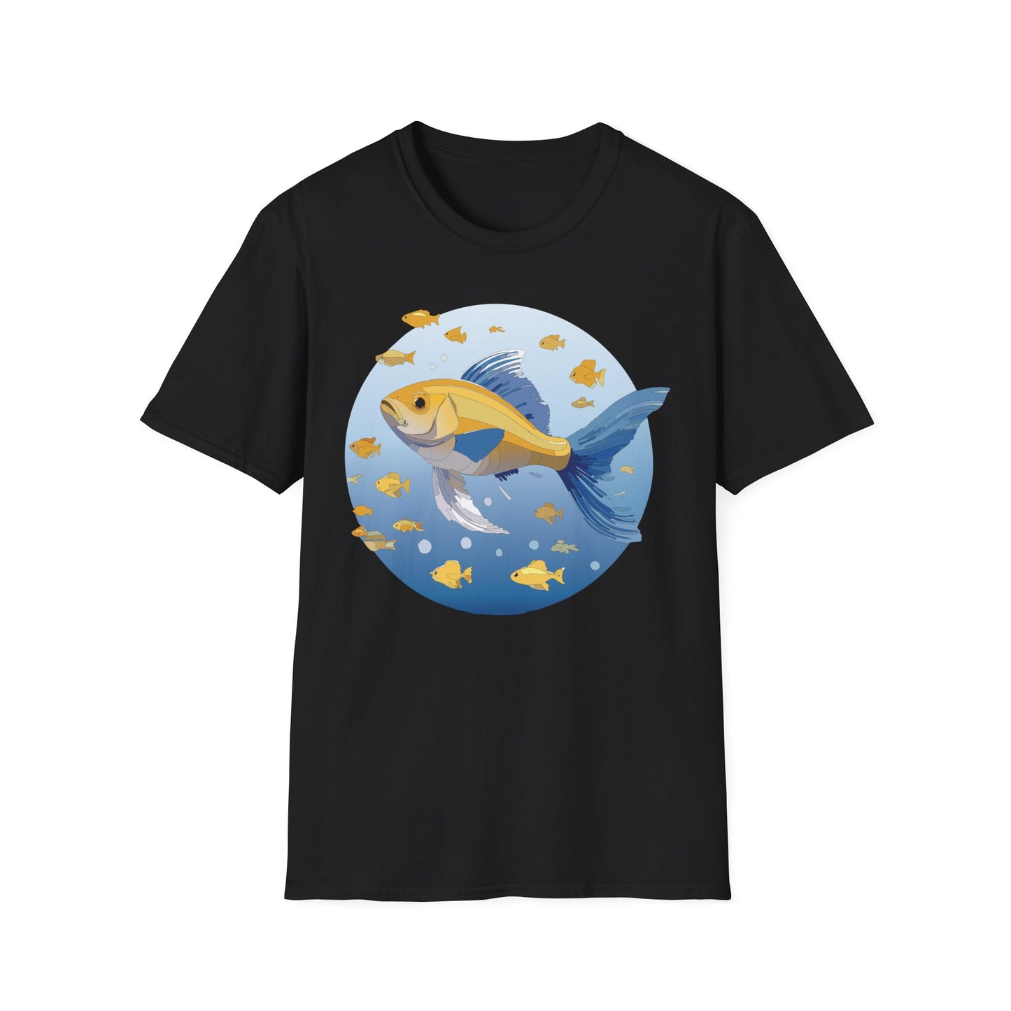 Fish Art Design Shirt, T Shirt with Fish, Graphic Shirt, Tee Shirt with Graphic Design, Shirt with Fish Graphic Art