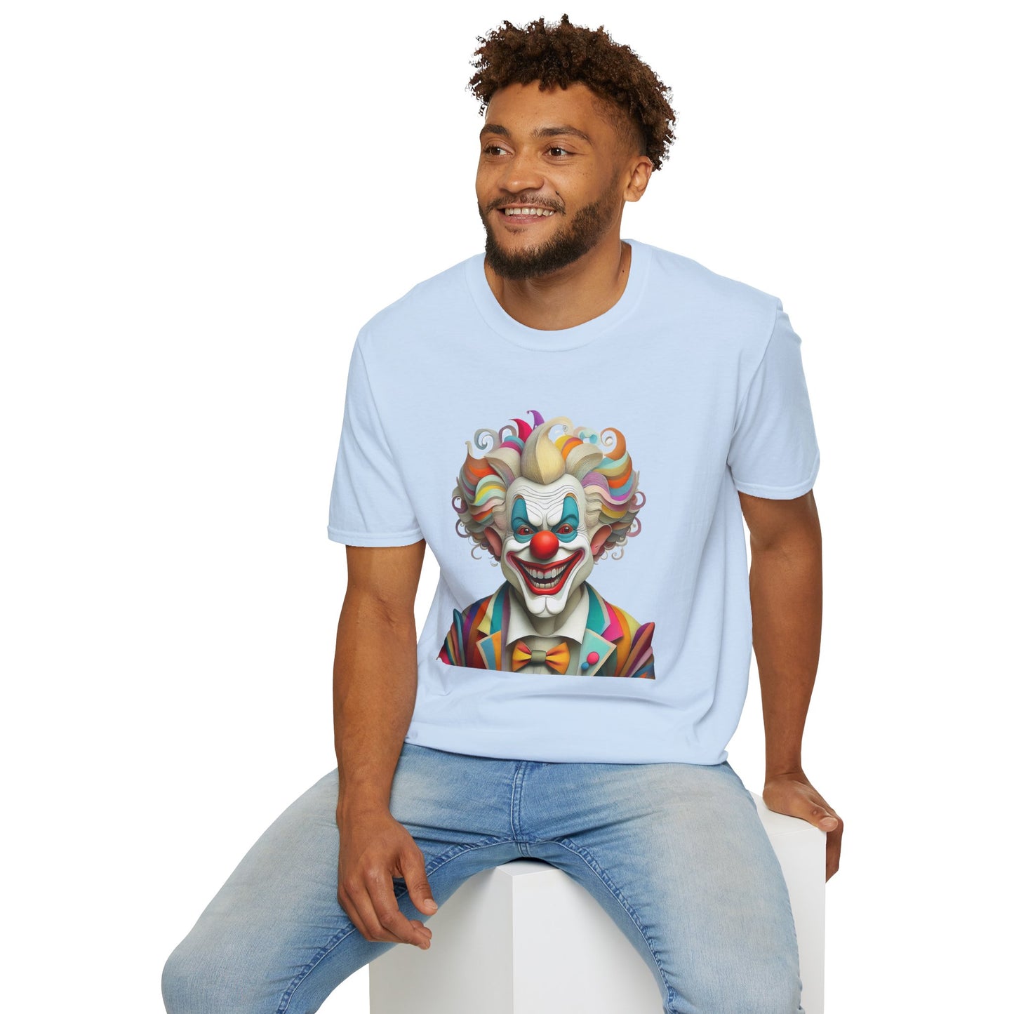 Clown Shirt, T Shirt with Clown, Funny Man Shirt, Tee Shirt with Funny Man, Circus Shirt, Shirt with Circus, Scary Man Shirt, Shirt with Scary Man