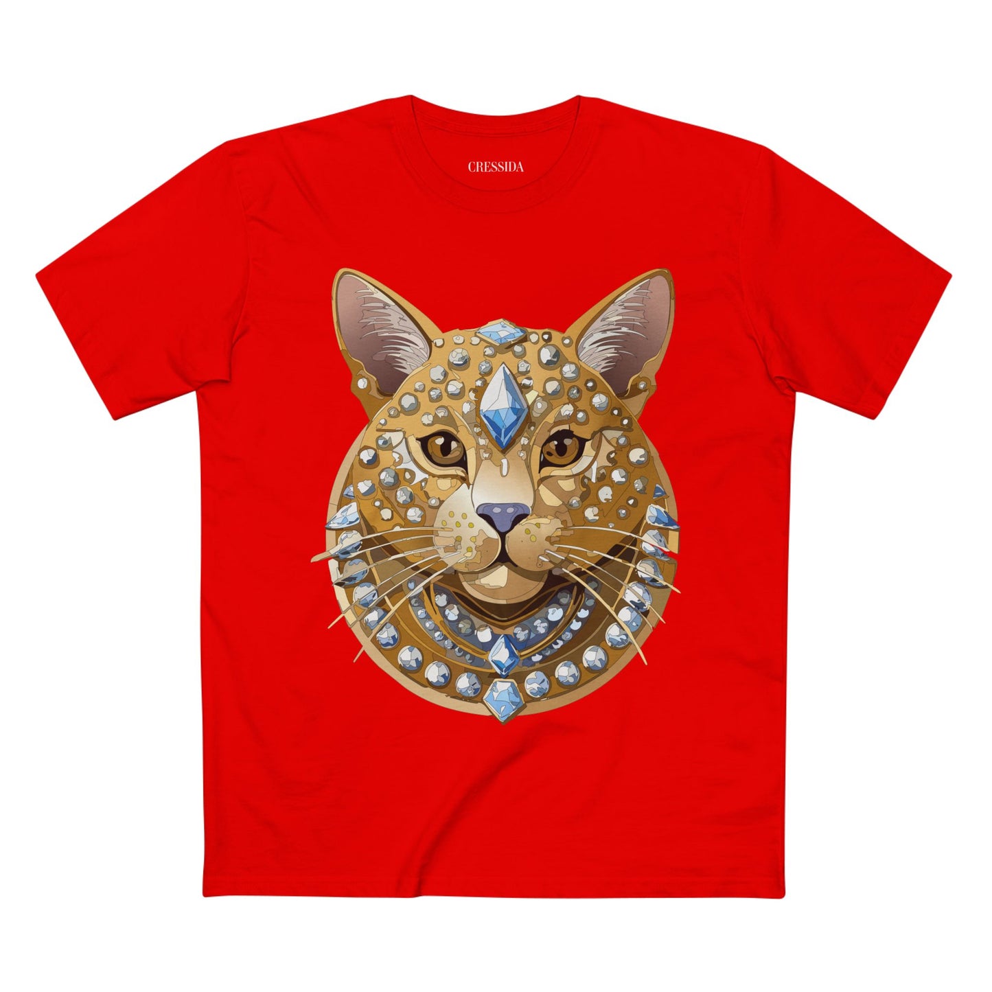 Unisex Premium Cotton Tee Shirt With Antique Animal Medallion Design