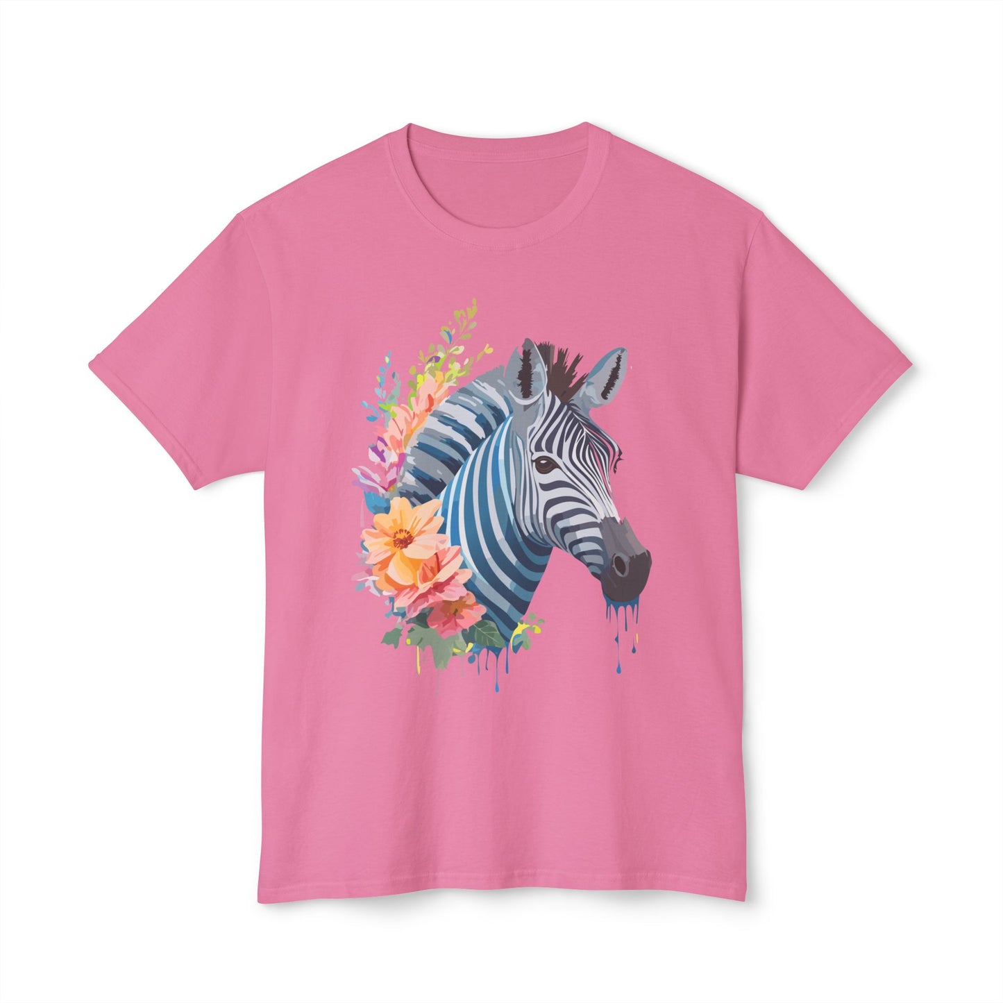Zebra T-Shirt, Vintage Zebra Tee, Floral Tees, Zebra Art Design Shirt, Tee Shirt with Zebra 4