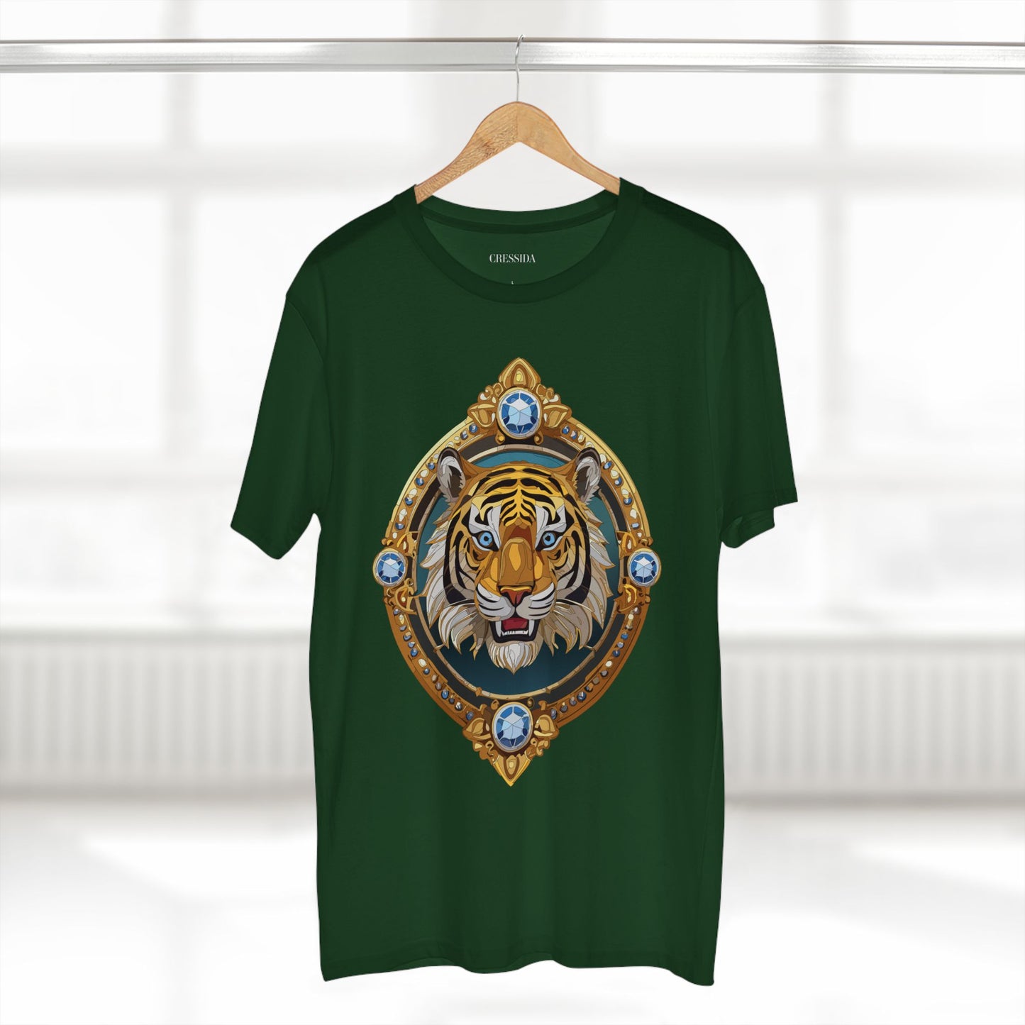 Unisex Premium Cotton Tee Shirt With Antique Animal Medallion Design