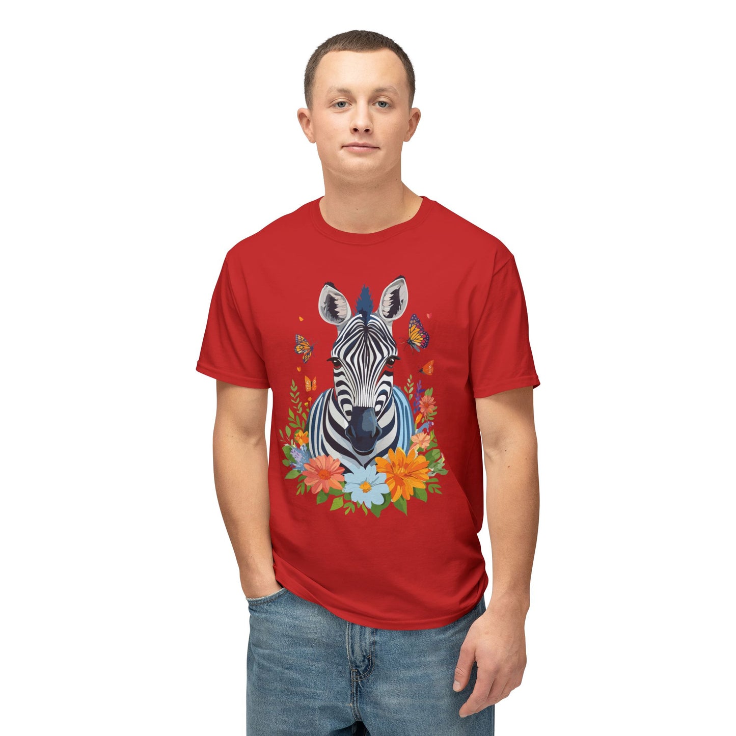 Zebra T-Shirt, Vintage Zebra Tee, Floral Tees, Zebra Art Design Shirt, Tee Shirt with Zebra 8