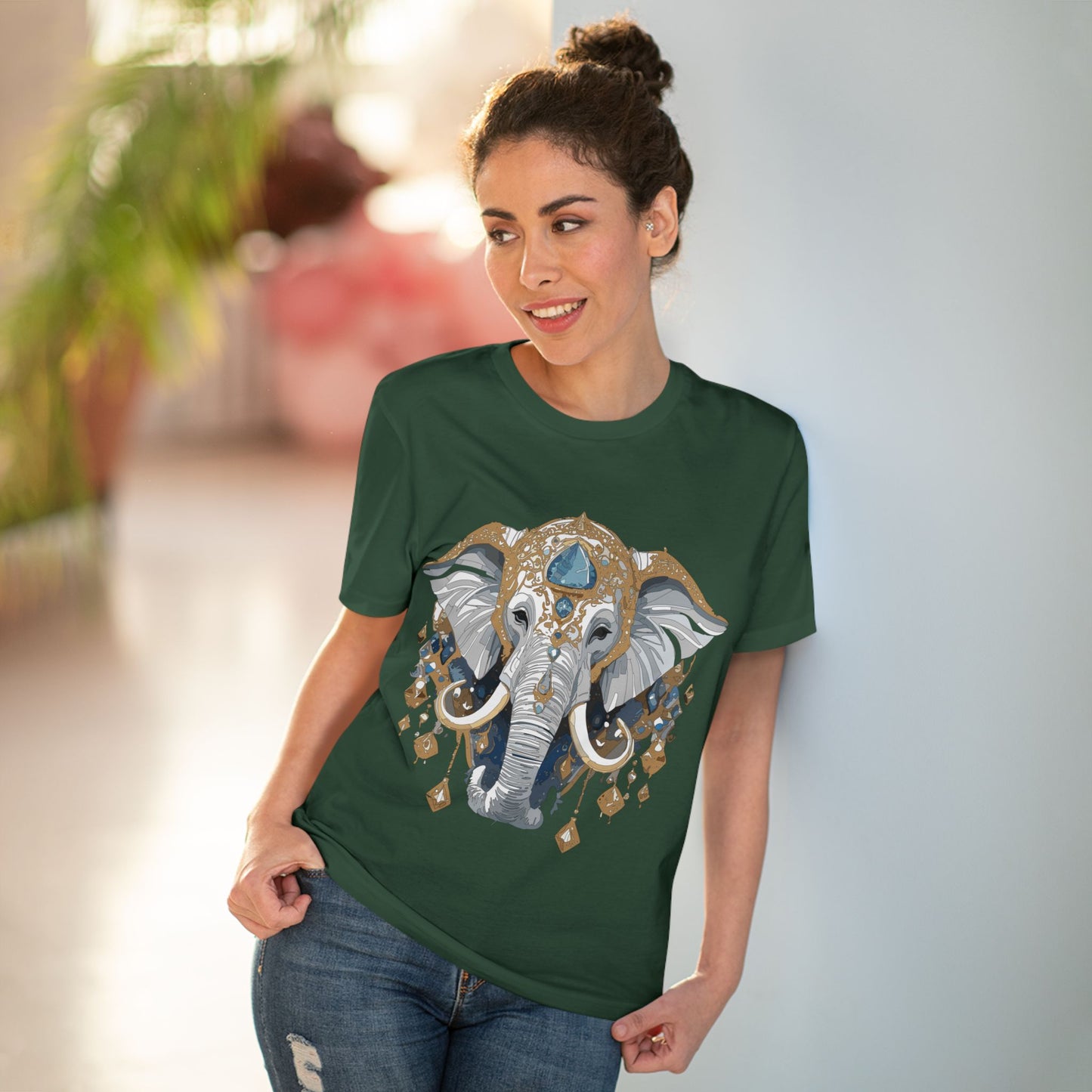 Organic T-shirt with Animals - Elephant