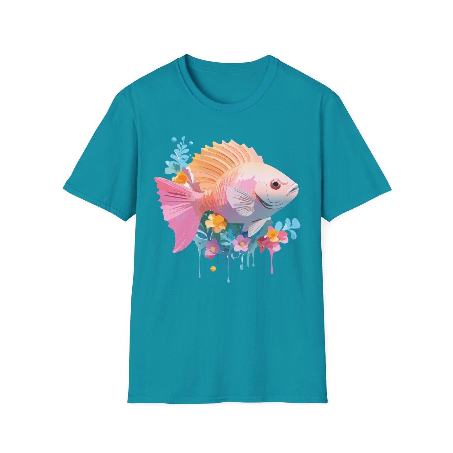 Fish Art Design Shirt, T Shirt with Fish, Graphic Shirt, Tee Shirt with Graphic Design, Shirt with Fish Graphic Art