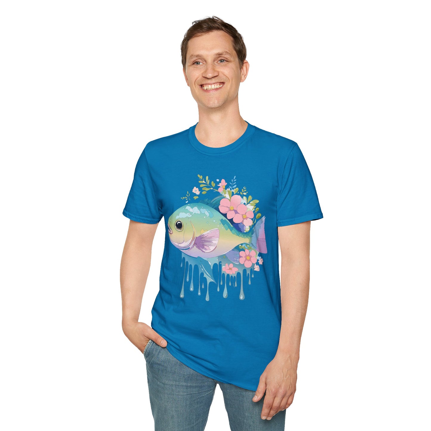 Fish Art Design Shirt, T Shirt with Fish, Graphic Shirt, Tee Shirt with Graphic Design, Shirt with Fish Graphic Art