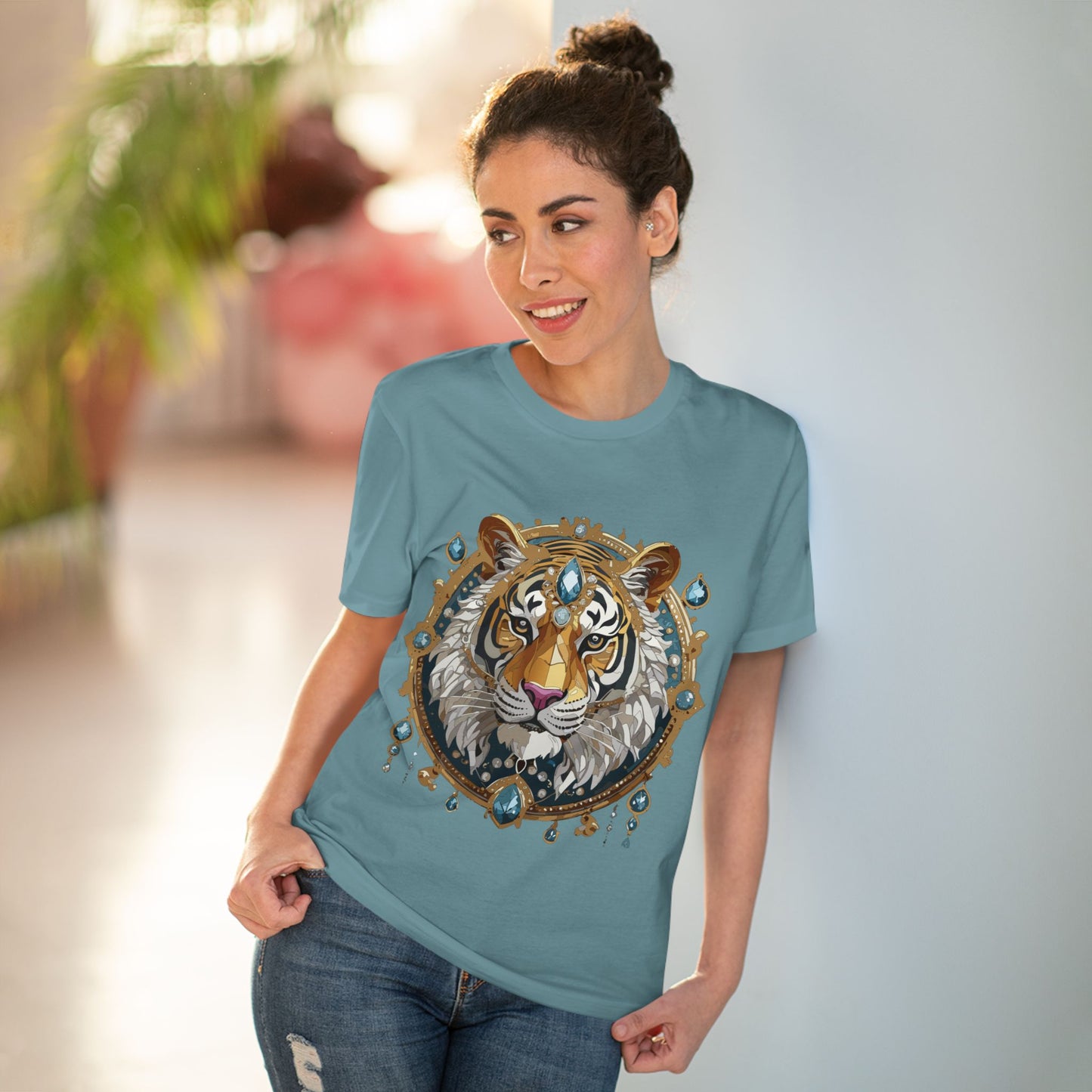 Organic T-shirt with Animals - Tiger