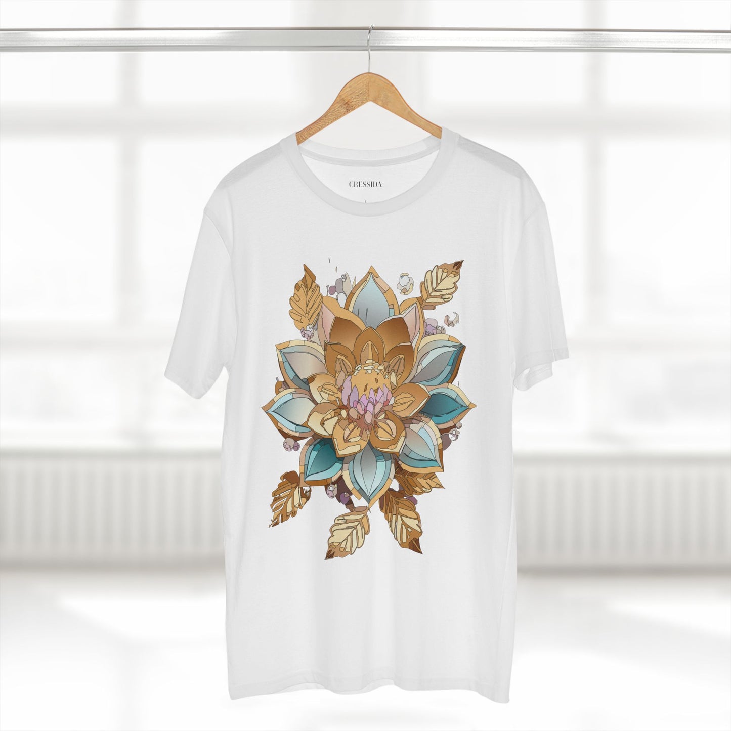 Floral Shirt, Shirt with Flower, Tee Shirt with Antique Flower