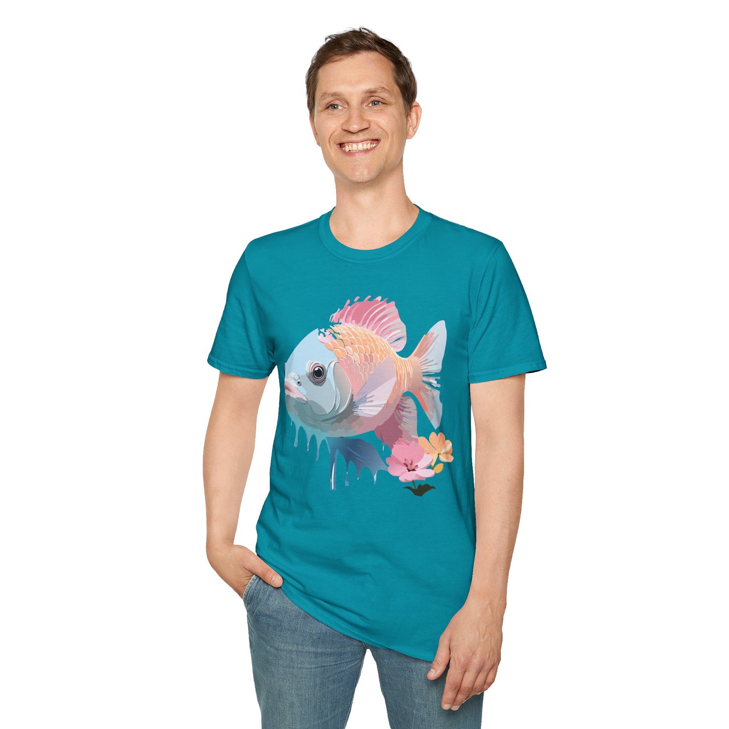 Copy of Fish Art Design Shirt, T Shirt with Fish, Graphic Shirt, Tee Shirt with Graphic Design, Shirt with Fish Graphic Art