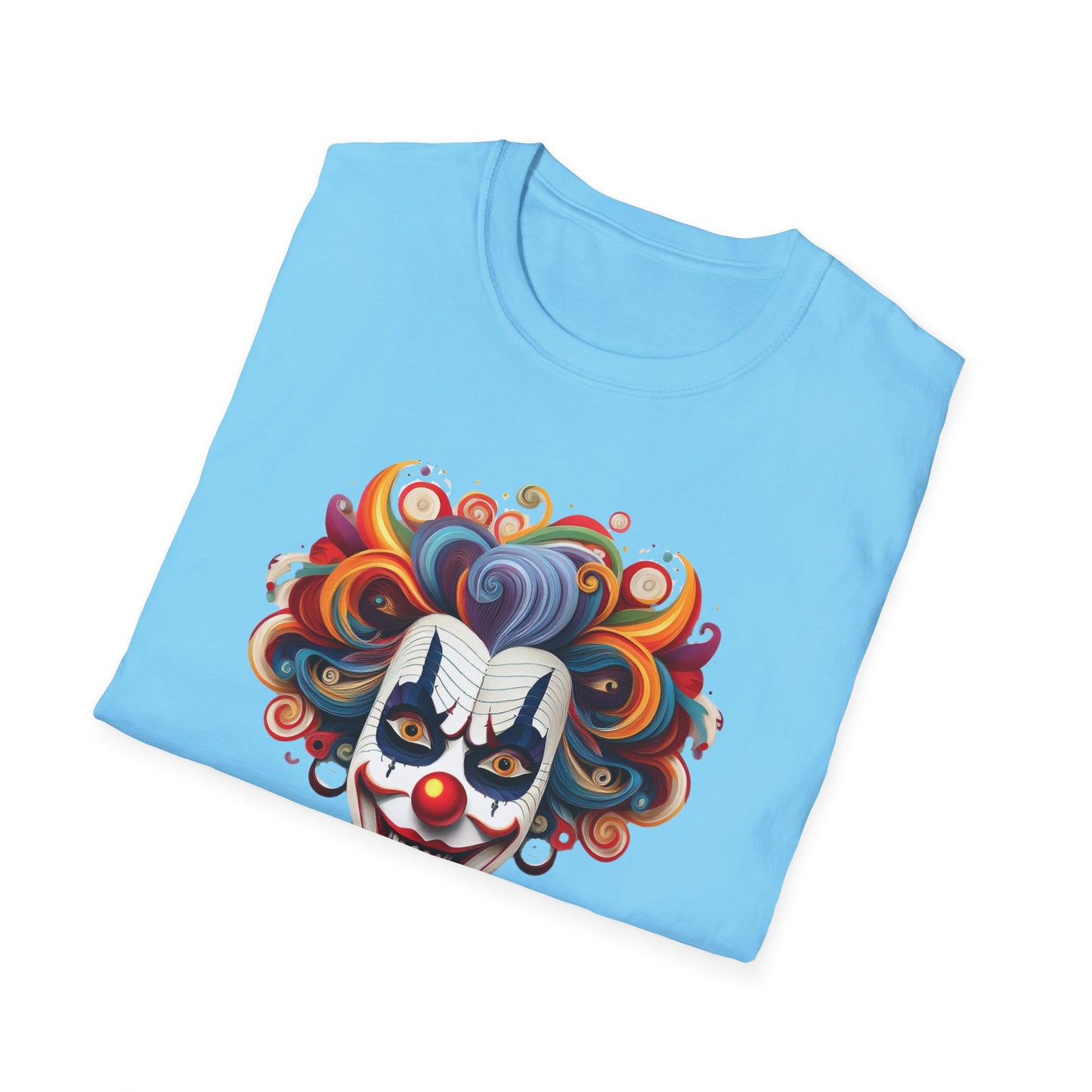 Clown Shirt, T Shirt with Clown, Funny Man Shirt, Tee Shirt with Funny Man, Circus Shirt, Shirt with Circus, Scary Man Shirt, Shirt with Scary Man