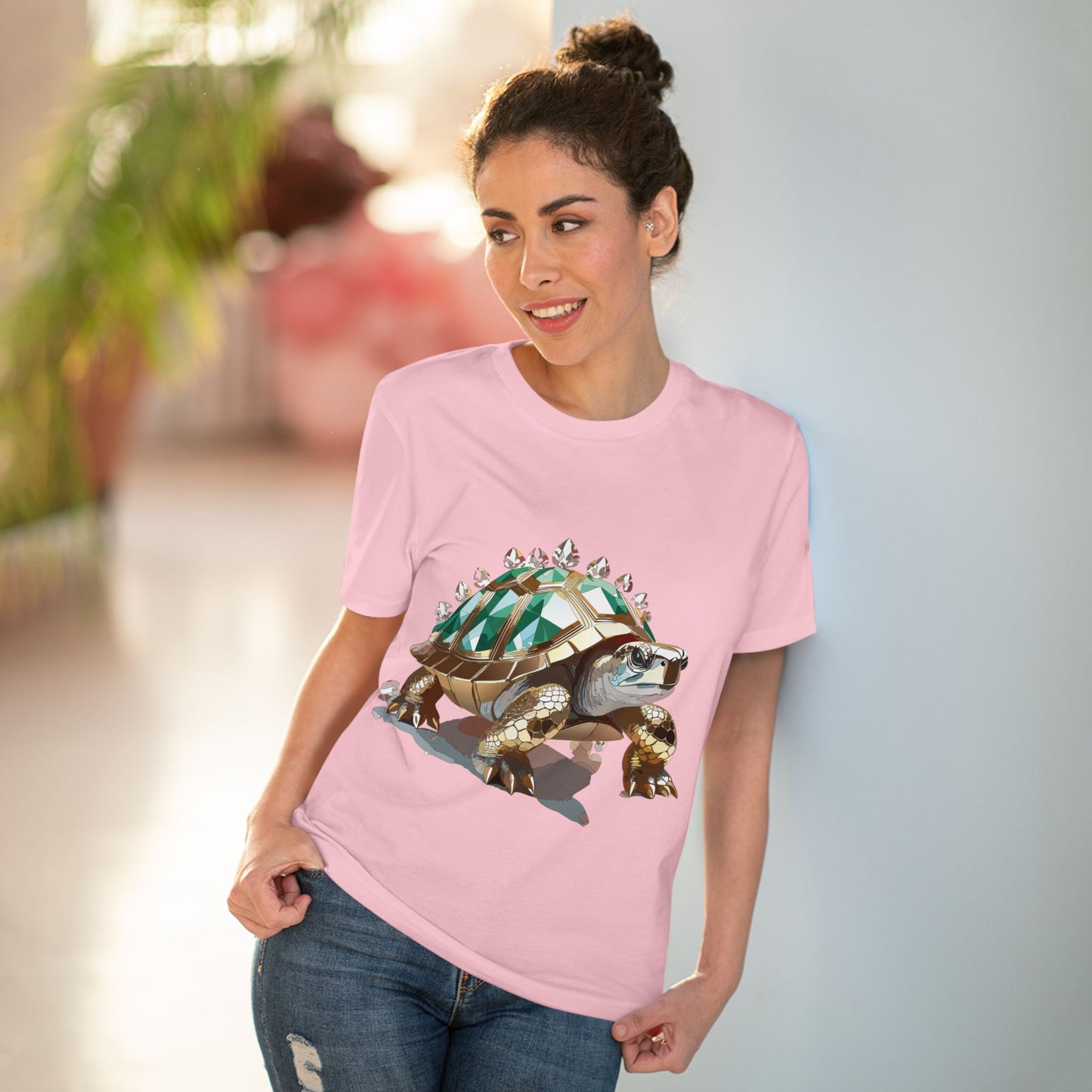 Organic T-shirt with Animals - Turtle