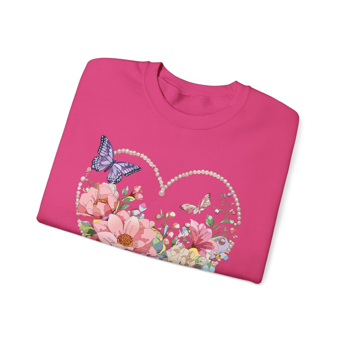 Floral Heart Sweatshirt, Floral Love Sweatshirt, Valentine's Day Sweatshirt, Heart Floral Sweatshirt