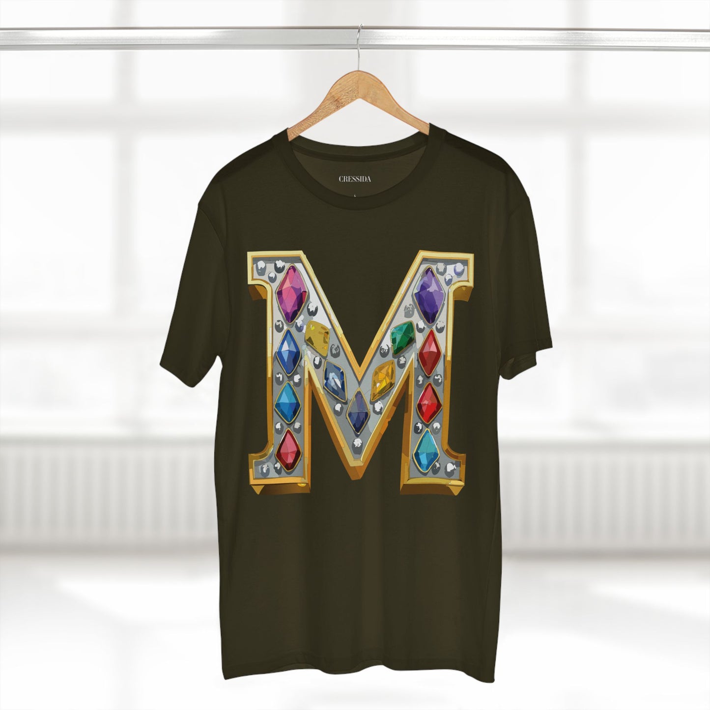 Letter Shirt, Shirt with Letters, Tee Shirt with Gold Letters