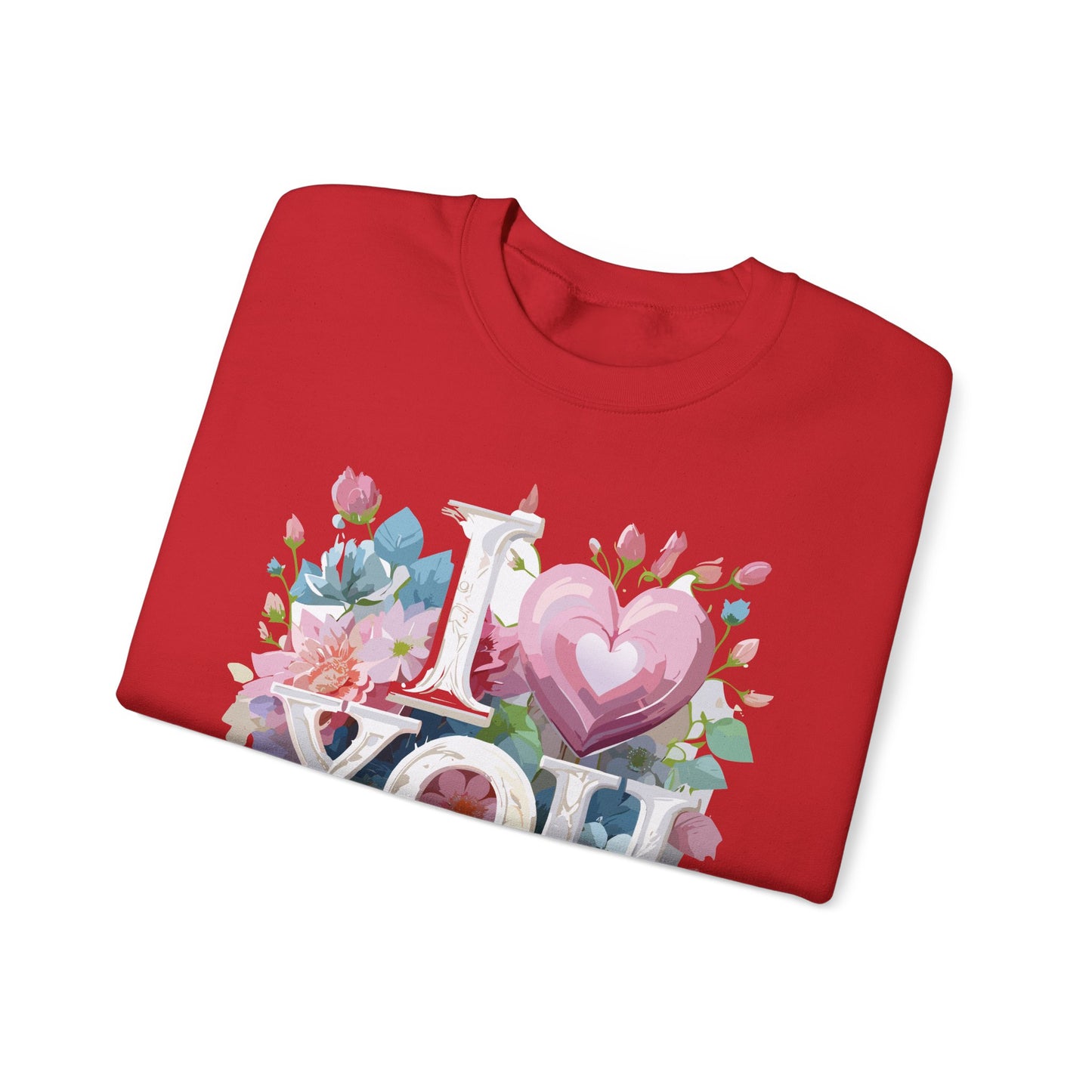 Floral Love Sweatshirt, Valentine's Day Sweatshirt, Love Flower Sweatshirt