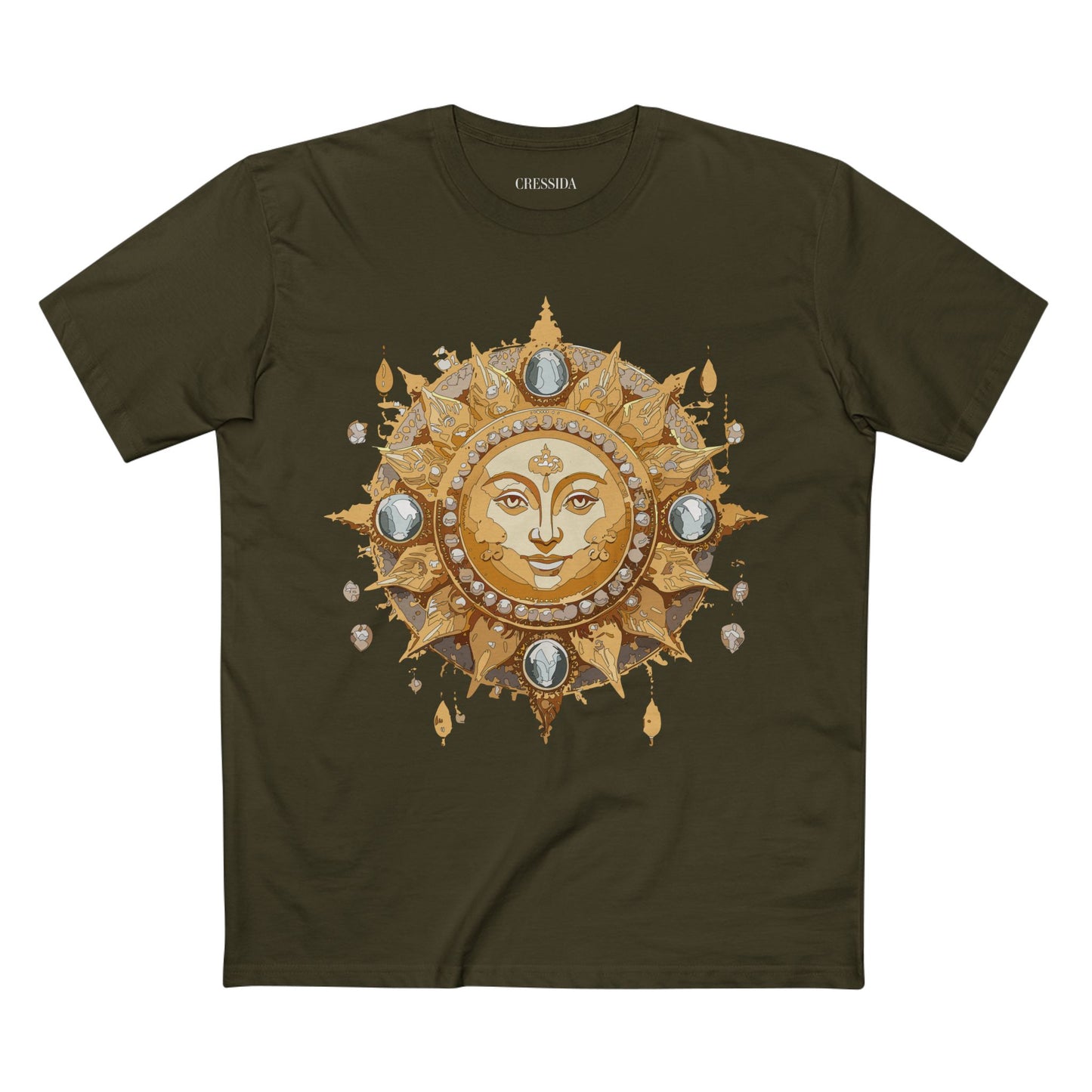 Sun Shirt, Shirt with Sun, Tee Shirt with Gold Sun