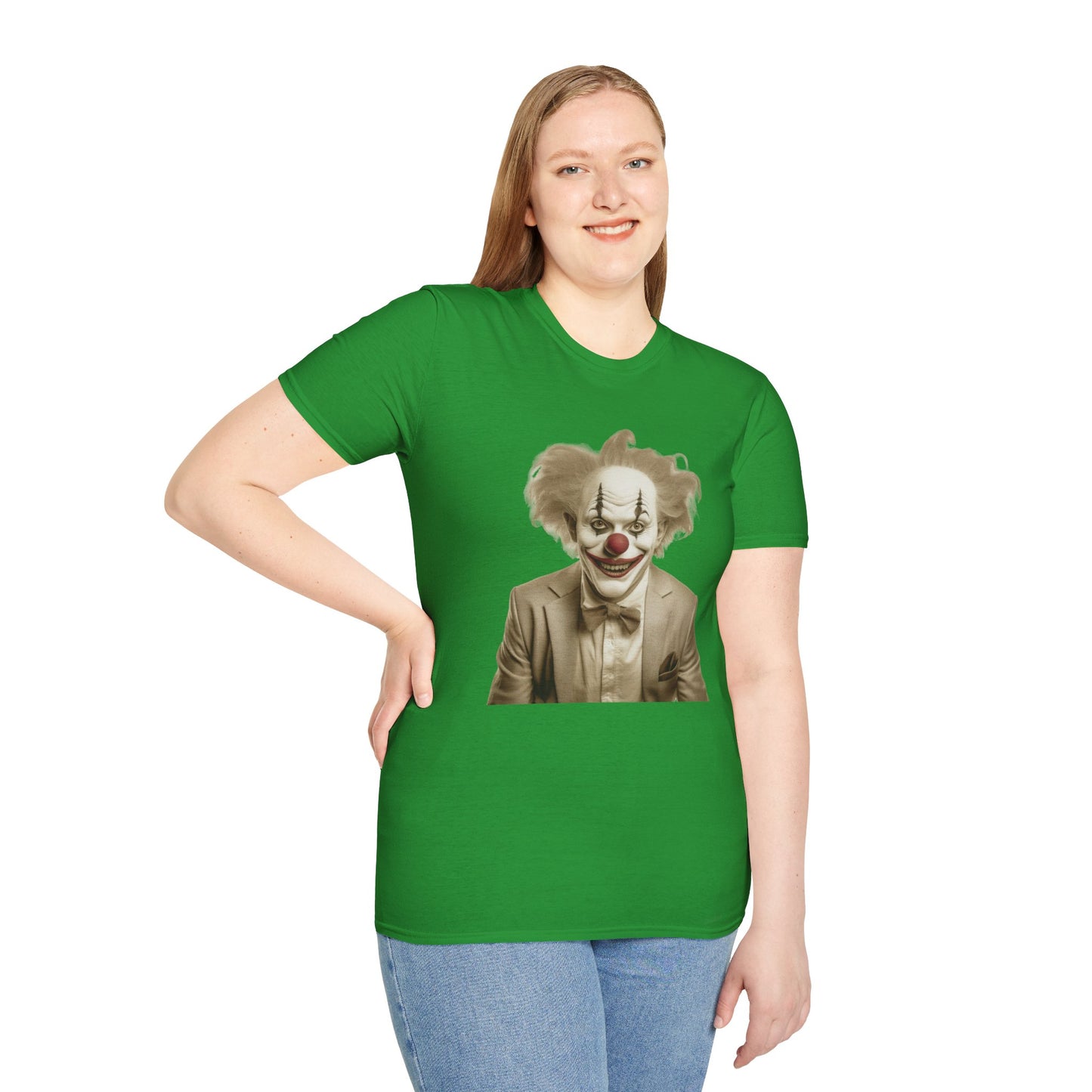 Clown Shirt, T Shirt with Clown, Funny Man Shirt, Tee Shirt with Funny Man, Circus Shirt, Shirt with Circus, Scary Man Shirt, Shirt with Scary Man