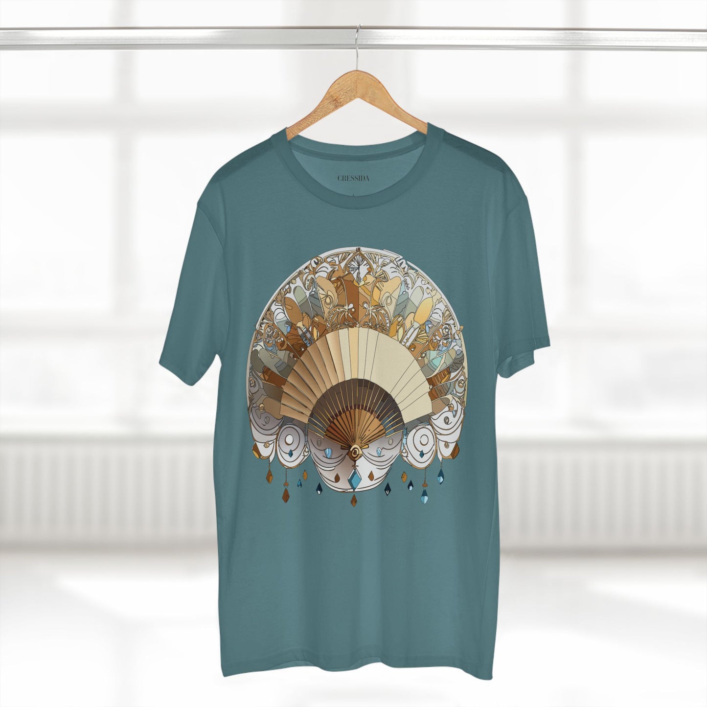 Fan shirt, Shirt with Fan, Tee Shirt with Antique Fan