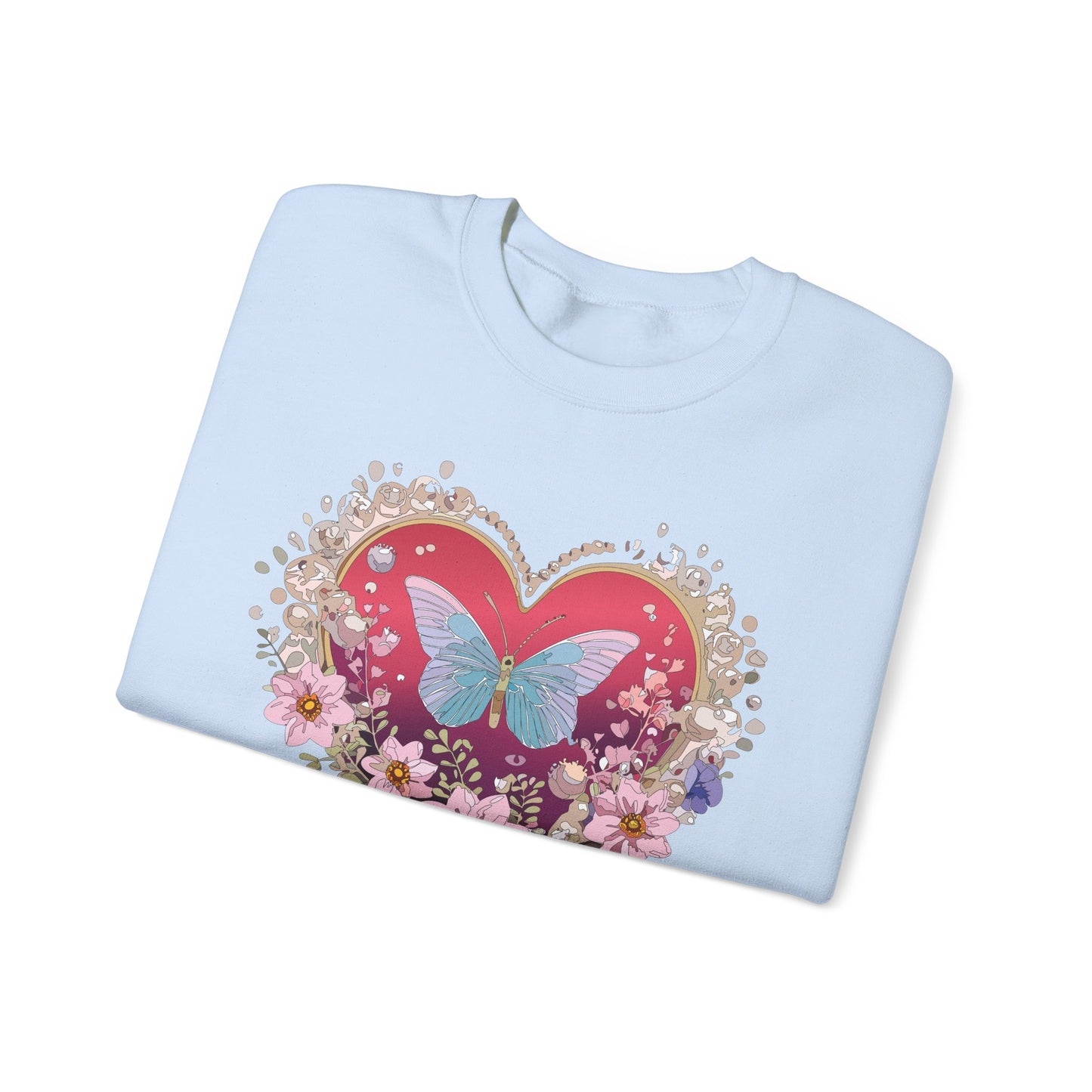 Floral Heart Sweatshirt, Floral Love Sweatshirt, Valentine's Day Sweatshirt, Heart Floral Sweatshirt