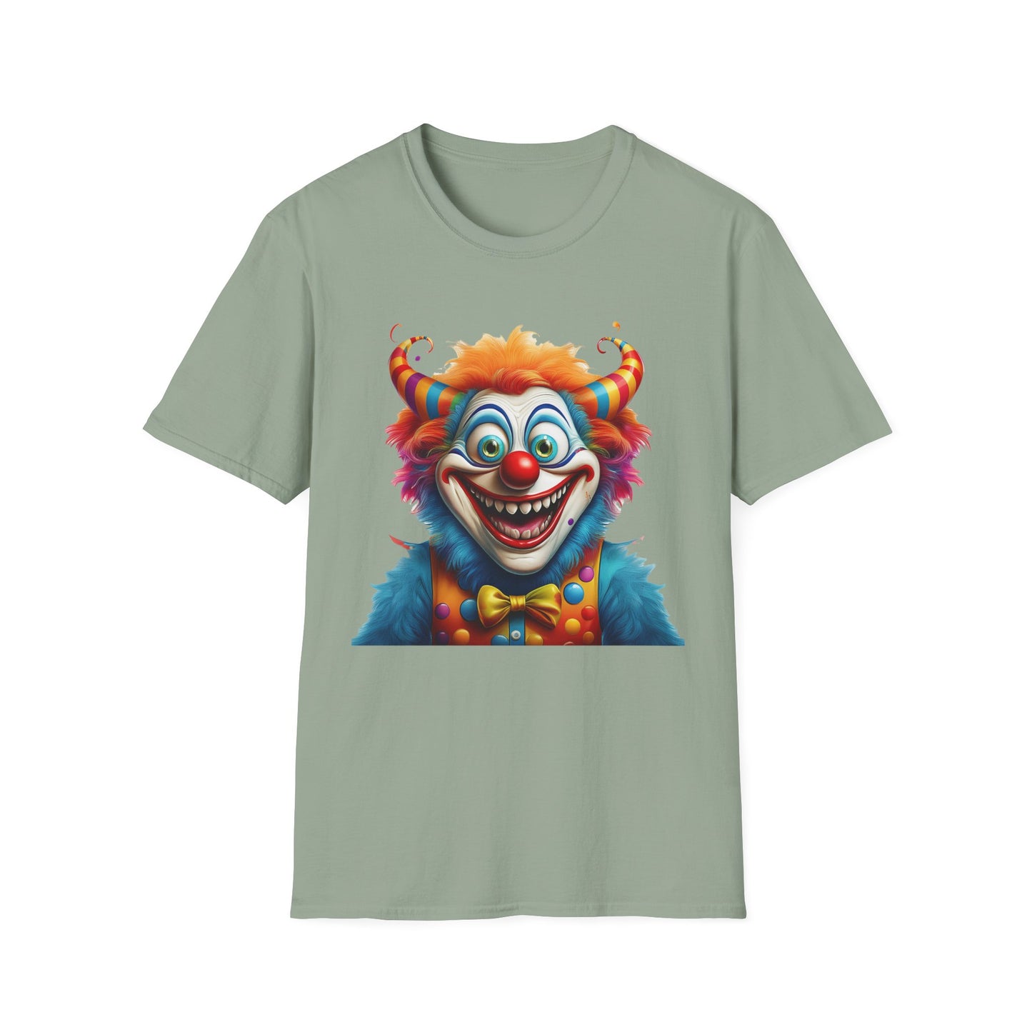 Clown Shirt, T Shirt with Clown, Funny Man Shirt, Tee Shirt with Funny Man, Circus Shirt, Shirt with Circus, Scary Man Shirt, Shirt with Scary Man