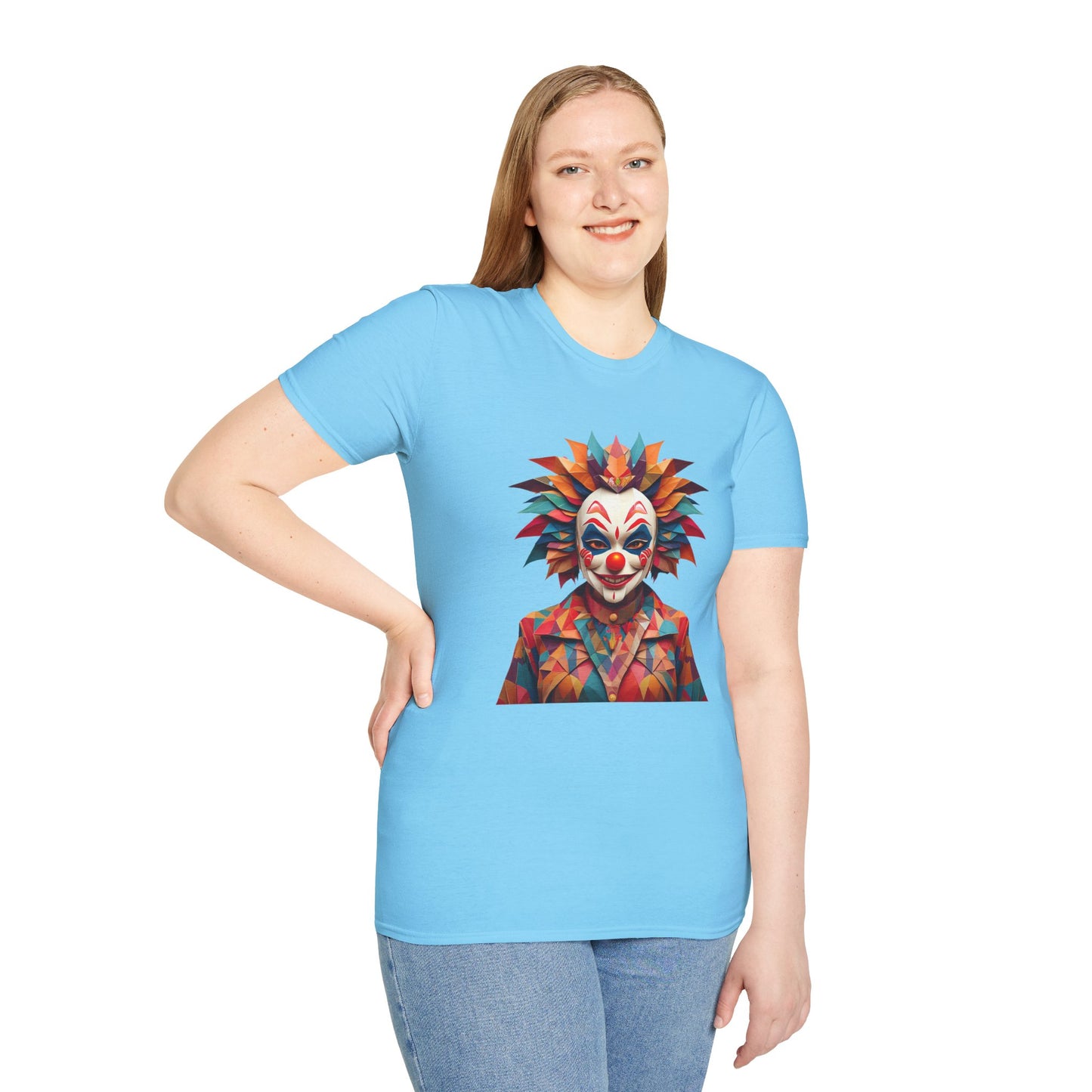 Clown Shirt, T Shirt with Clown, Funny Man Shirt, Tee Shirt with Funny Man, Circus Shirt, Shirt with Circus, Scary Man Shirt, Shirt with Scary Man
