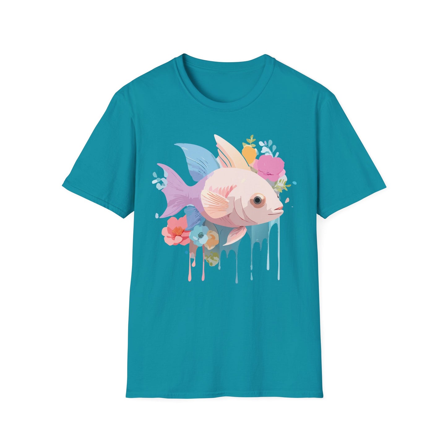 Fish Art Design Shirt, T Shirt with Fish, Graphic Shirt, Tee Shirt with Graphic Design, Shirt with Fish Graphic Art