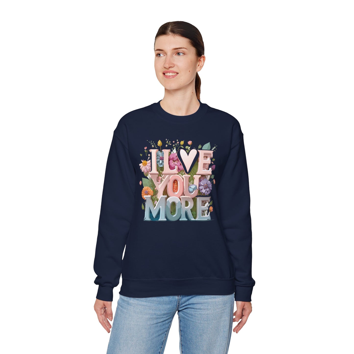 Floral Love Sweatshirt, Valentine's Day Sweatshirt, Love Flower Sweatshirt