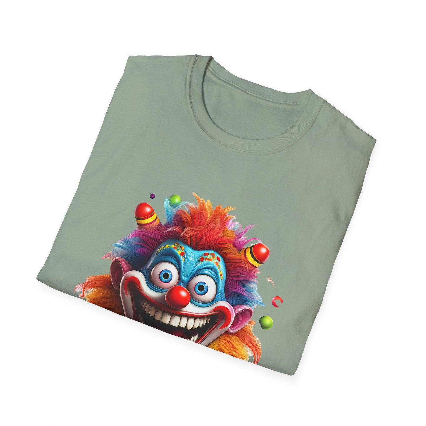 Clown Shirt, T Shirt with Clown, Funny Man Shirt, Tee Shirt with Funny Man, Circus Shirt, Shirt with Circus, Scary Man Shirt, Shirt with Scary Man