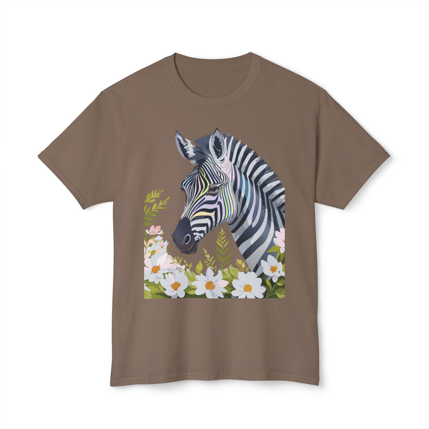 Zebra T-Shirt, Vintage Zebra Tee, Floral Tees, Zebra Art Design Shirt, Tee Shirt with Zebra 7