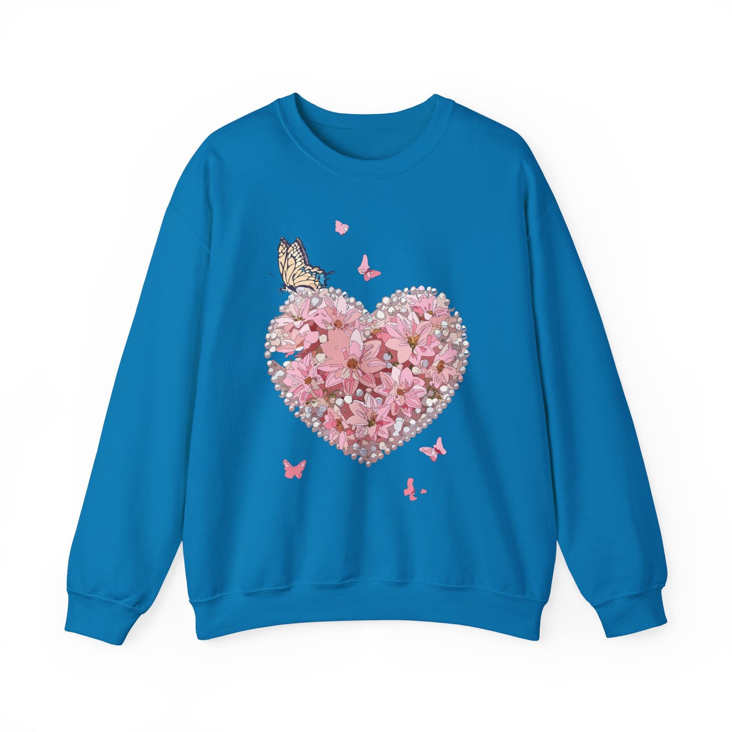 Floral Heart Sweatshirt, Floral Love Sweatshirt, Valentine's Day Sweatshirt, Heart Floral Sweatshirt