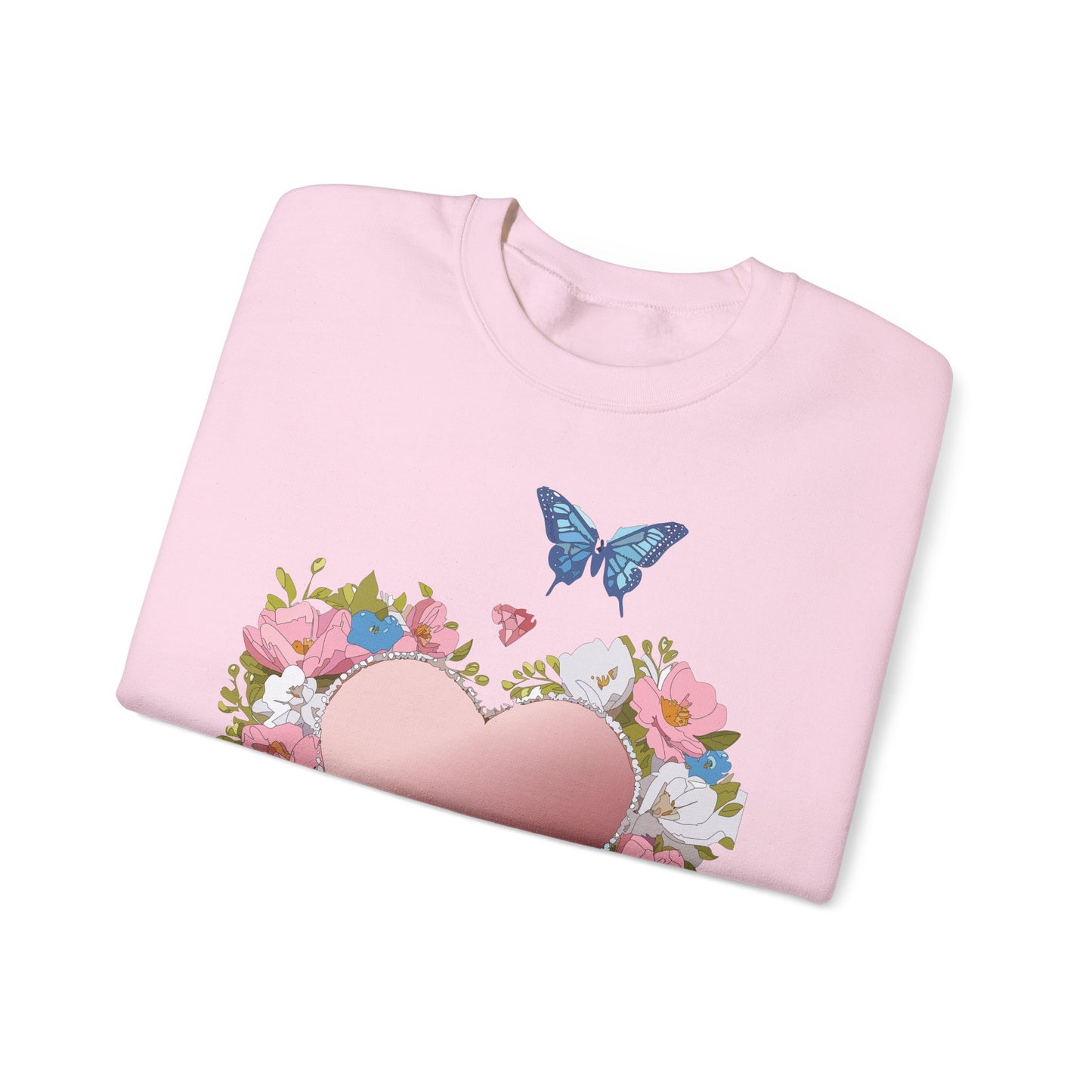 Floral Heart Sweatshirt, Floral Love Sweatshirt, Valentine's Day Sweatshirt, Heart Floral Sweatshirt