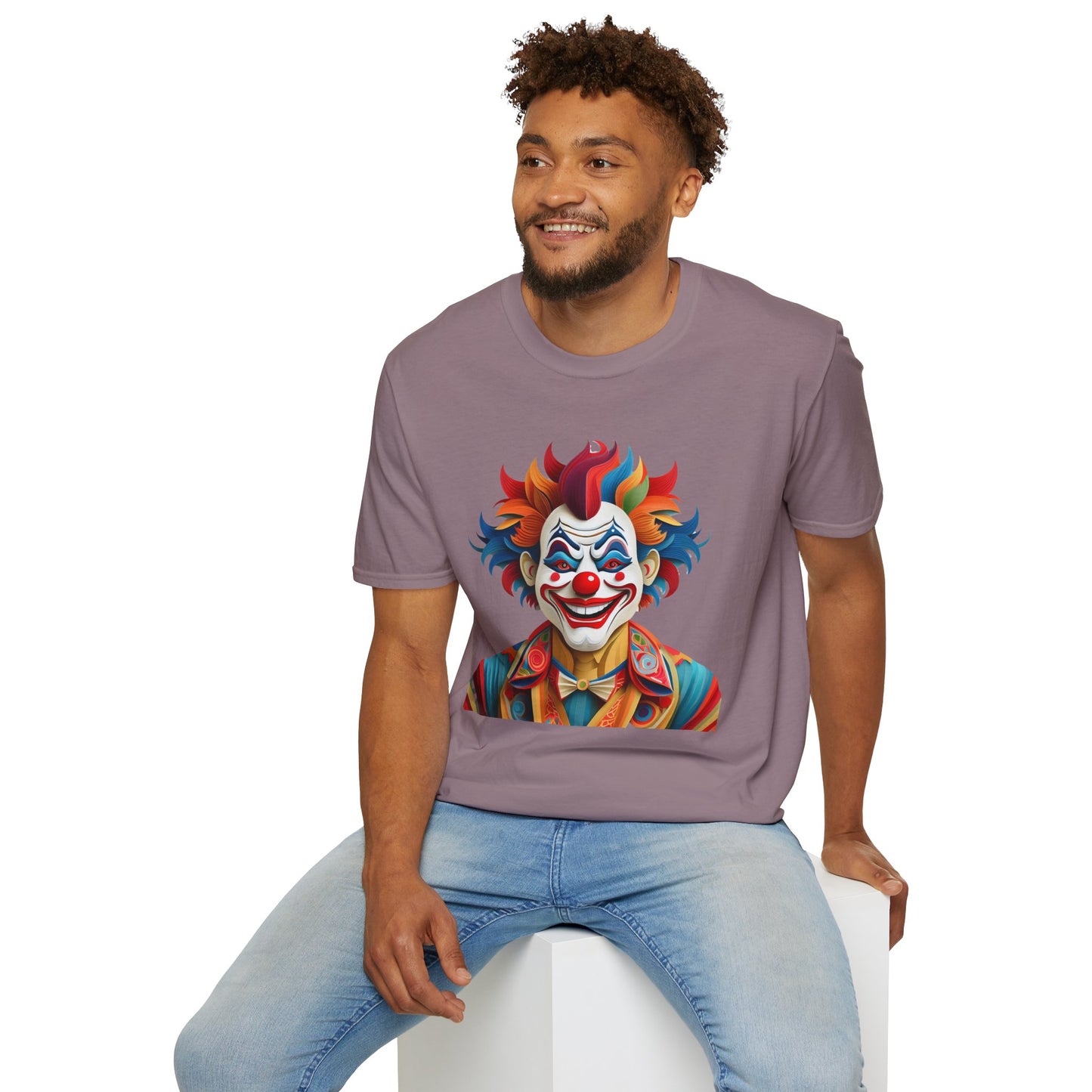 Clown Shirt, T Shirt with Clown, Funny Man Shirt, Tee Shirt with Funny Man, Circus Shirt, Shirt with Circus, Scary Man Shirt, Shirt with Scary Man