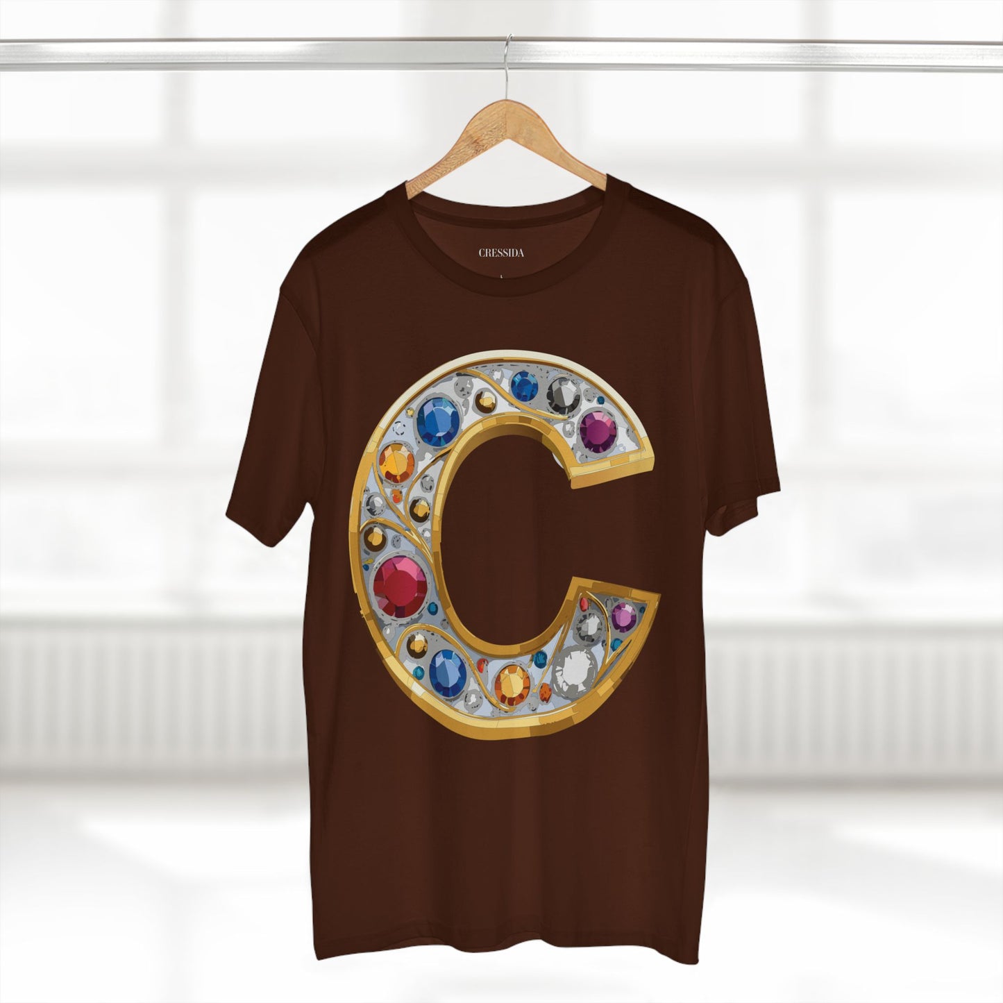 Letter Shirt, Shirt with Letters, Tee Shirt with Gold Letters