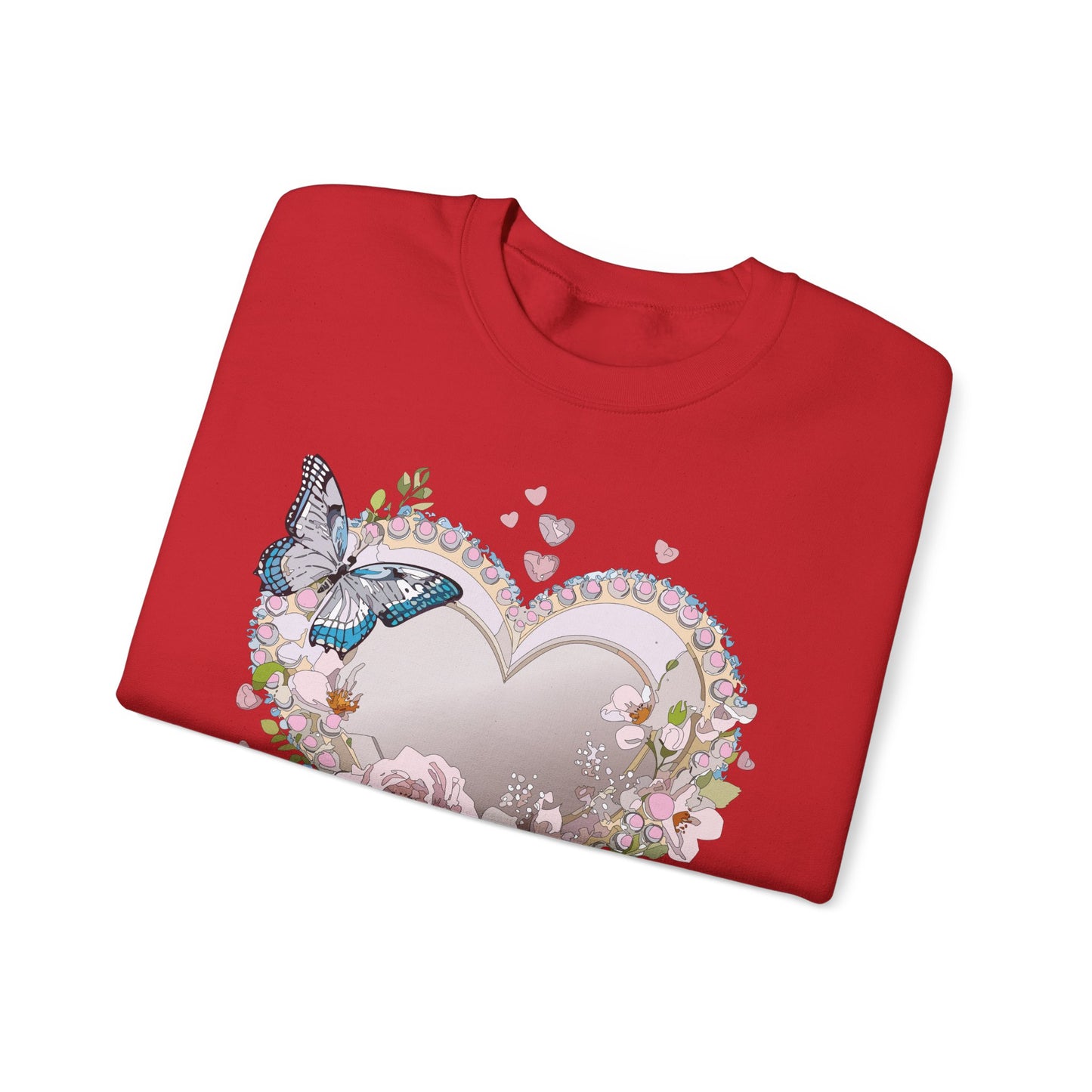 Floral Heart Sweatshirt, Floral Love Sweatshirt, Valentine's Day Sweatshirt, Heart Floral Sweatshirt