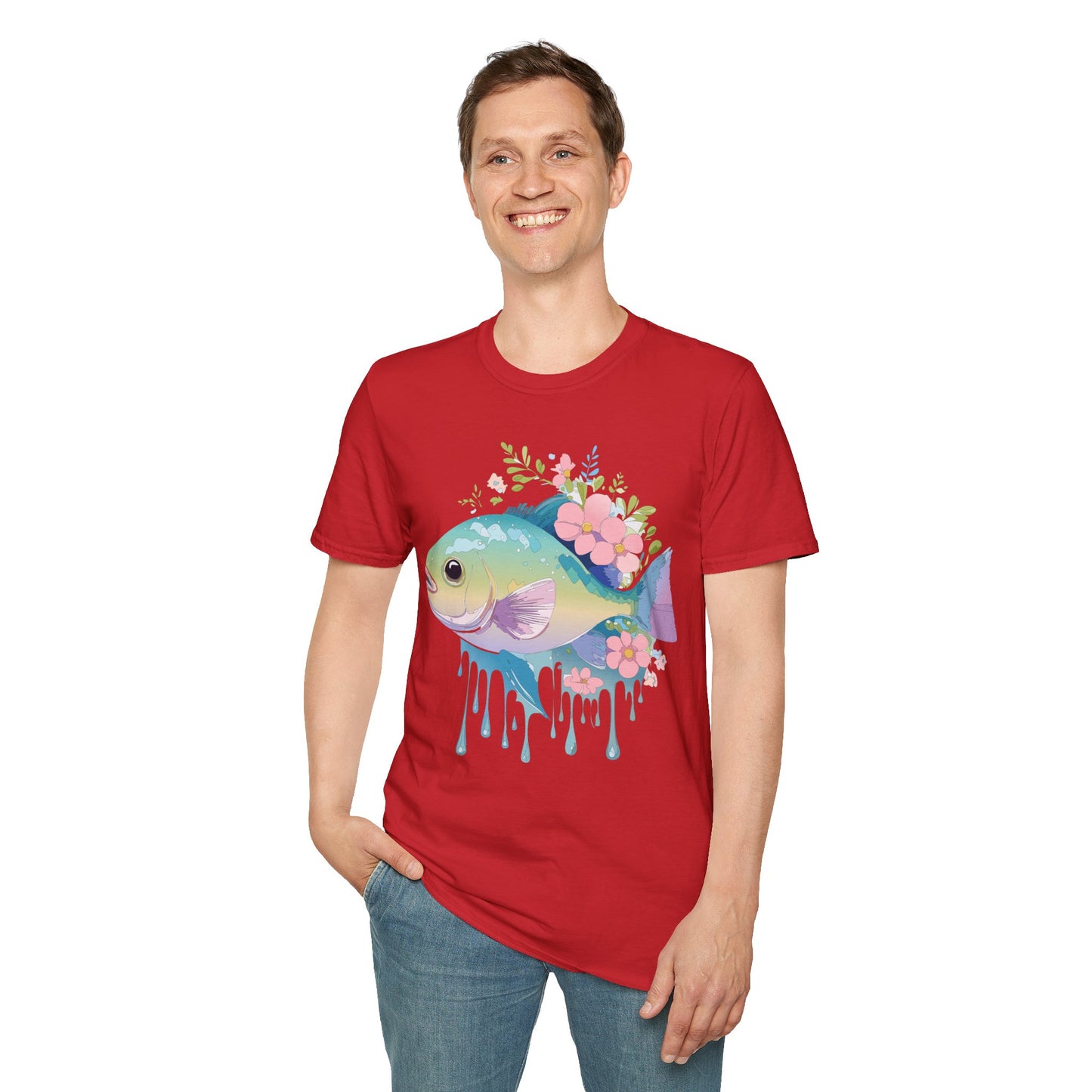 Fish Art Design Shirt, T Shirt with Fish, Graphic Shirt, Tee Shirt with Graphic Design, Shirt with Fish Graphic Art