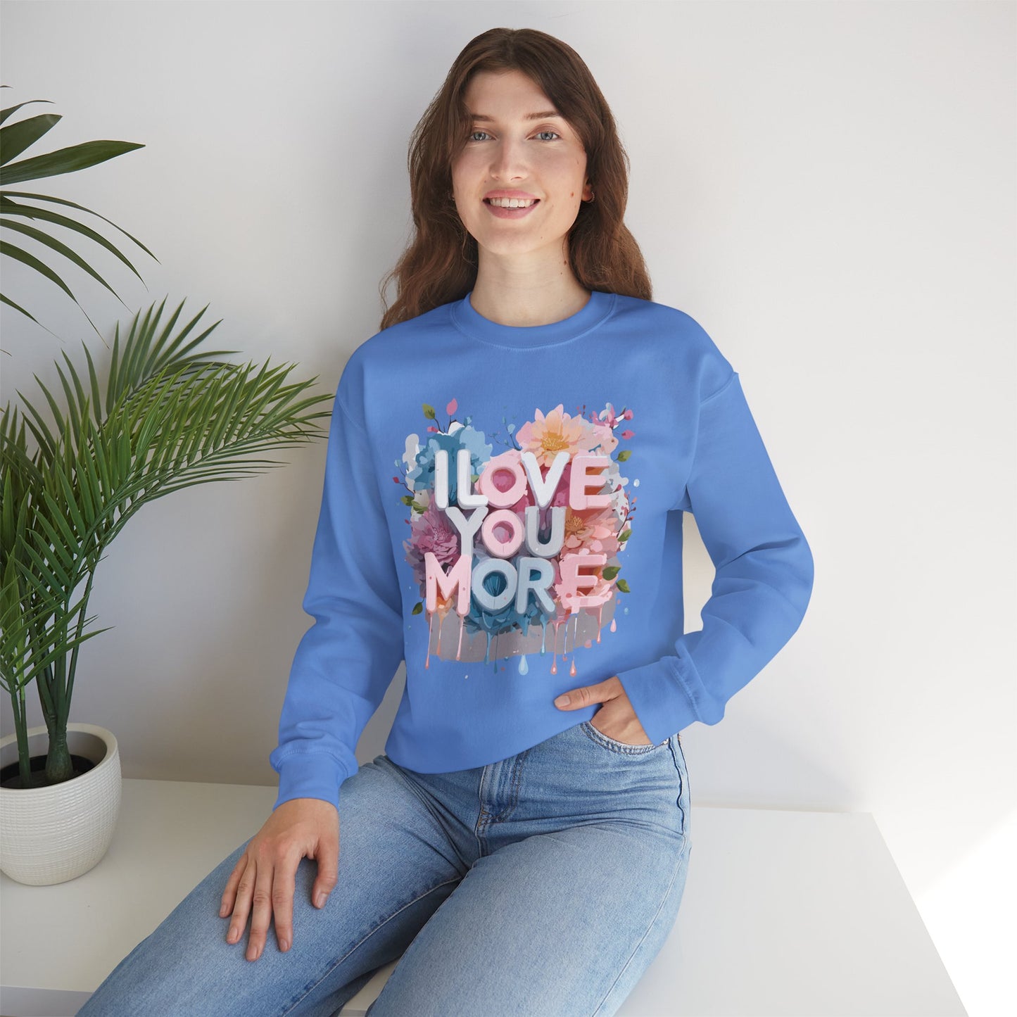 Floral Love Sweatshirt, Valentine's Day Sweatshirt, Love Flower Sweatshirt