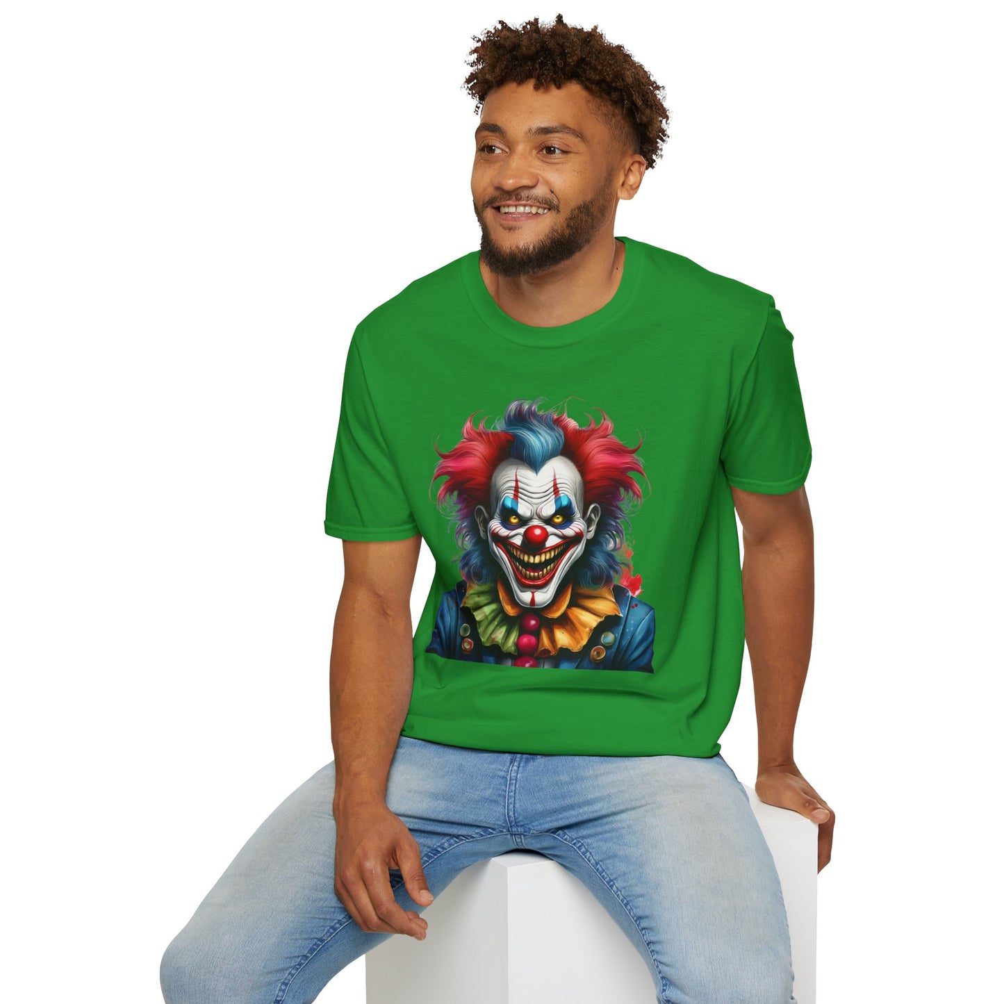 Clown Shirt, T Shirt with Clown, Funny Man Shirt, Tee Shirt with Funny Man, Circus Shirt, Shirt with Circus, Scary Man Shirt, Shirt with Scary Man