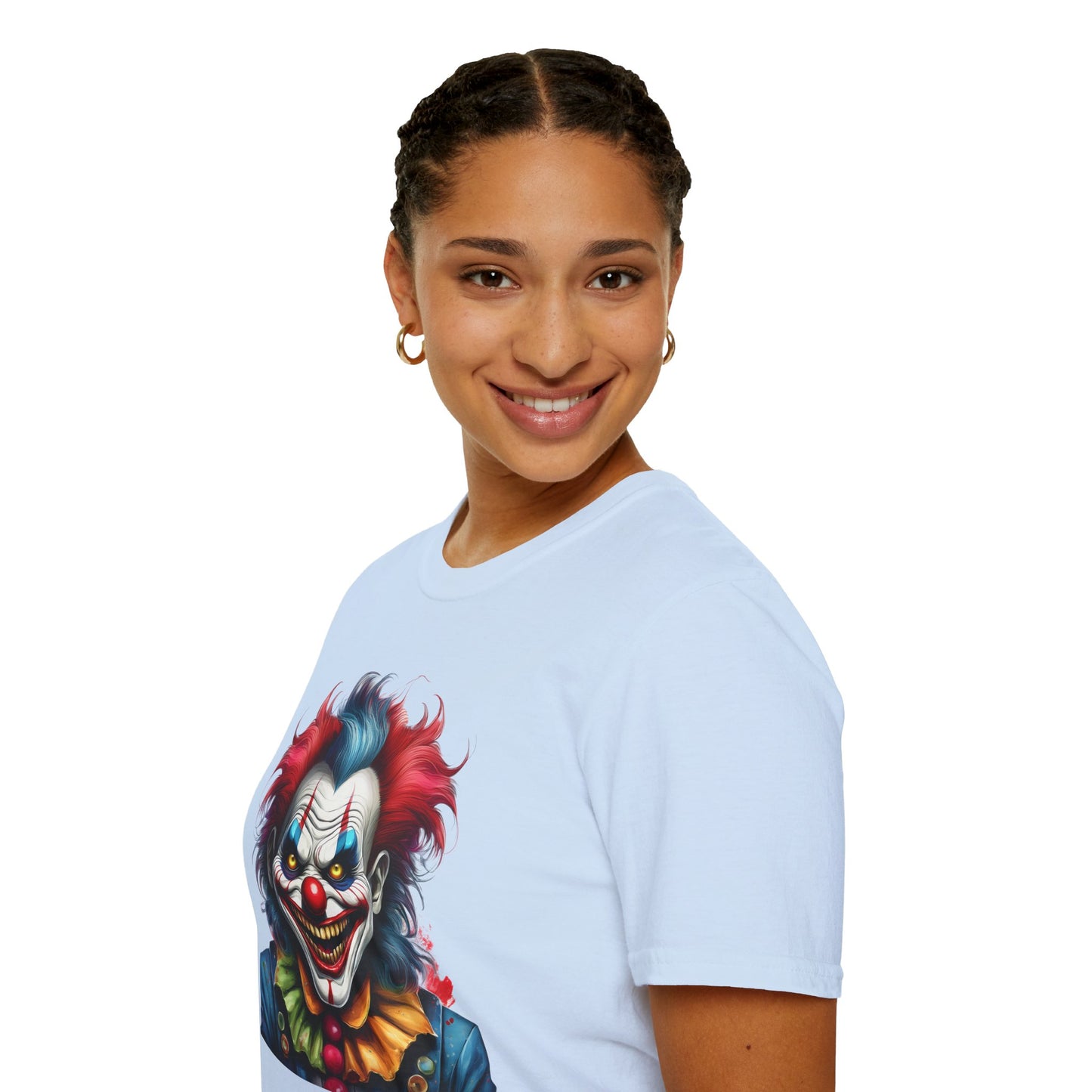 Clown Shirt, T Shirt with Clown, Funny Man Shirt, Tee Shirt with Funny Man, Circus Shirt, Shirt with Circus, Scary Man Shirt, Shirt with Scary Man