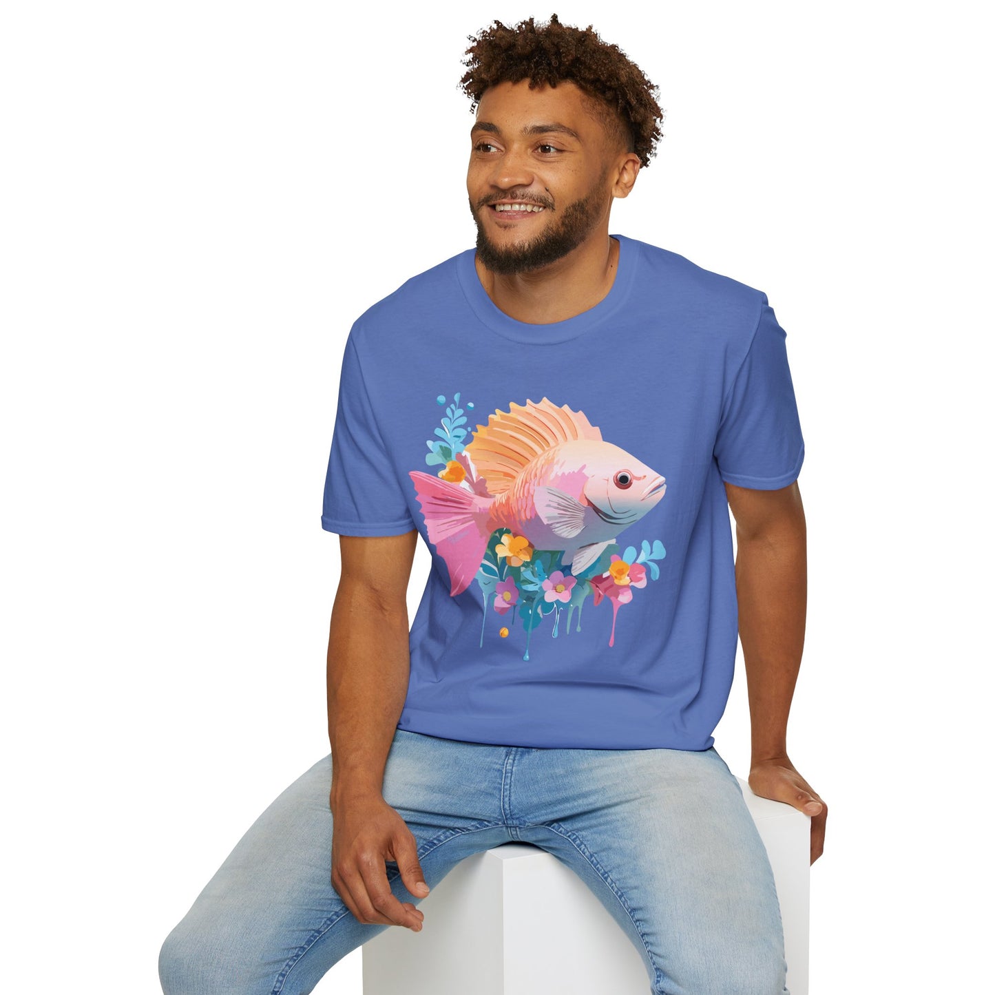 Fish Art Design Shirt, T Shirt with Fish, Graphic Shirt, Tee Shirt with Graphic Design, Shirt with Fish Graphic Art