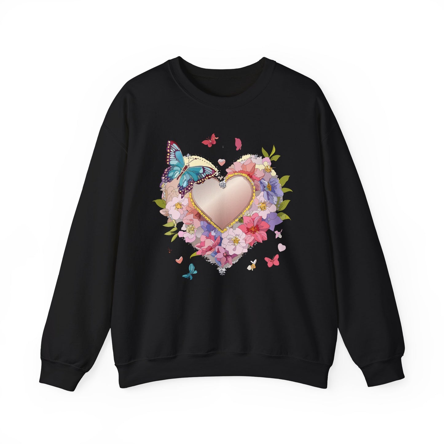 Floral Heart Sweatshirt, Floral Love Sweatshirt, Valentine's Day Sweatshirt, Heart Floral Sweatshirt