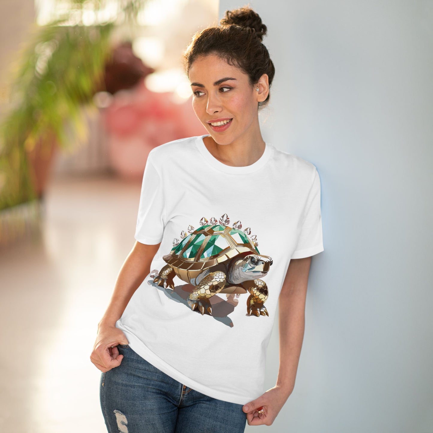 Organic T-shirt with Animals - Turtle