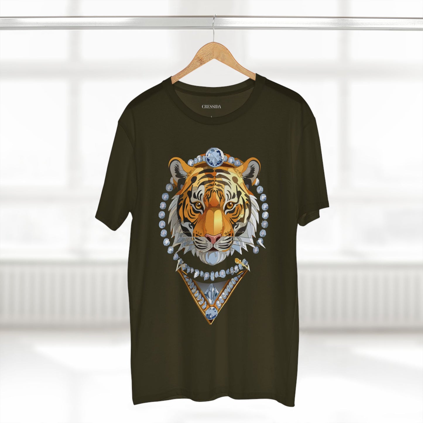 Unisex Premium Cotton Tee Shirt Featuring Antique Animal Medallion Art