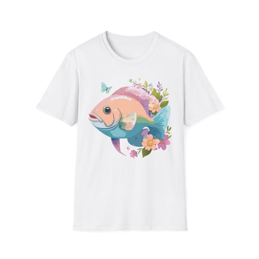 Fish Art Design Shirt, T Shirt with Fish, Graphic Shirt, Tee Shirt with Graphic Design, Shirt with Fish Graphic Art