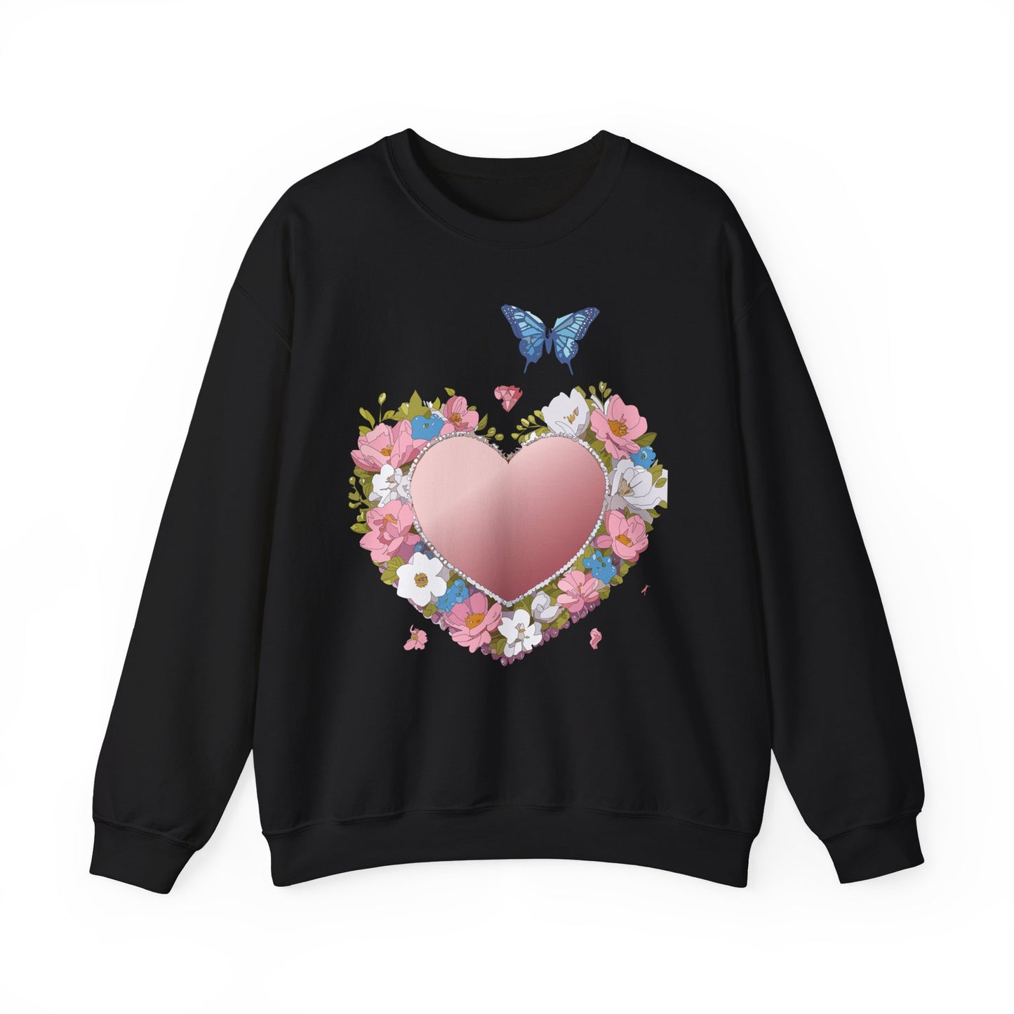Floral Heart Sweatshirt, Floral Love Sweatshirt, Valentine's Day Sweatshirt, Heart Floral Sweatshirt