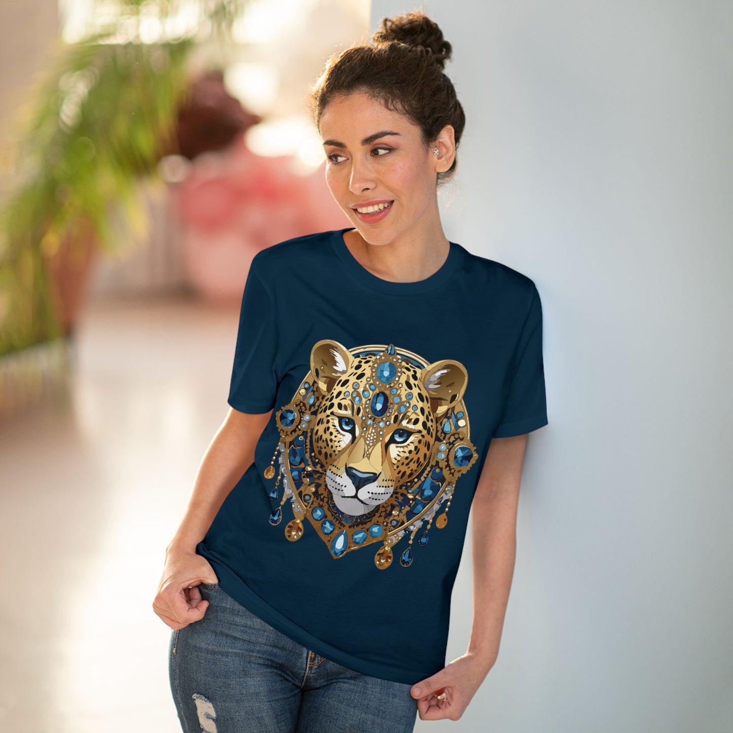 Organic T-shirt with Animals - Cheetah