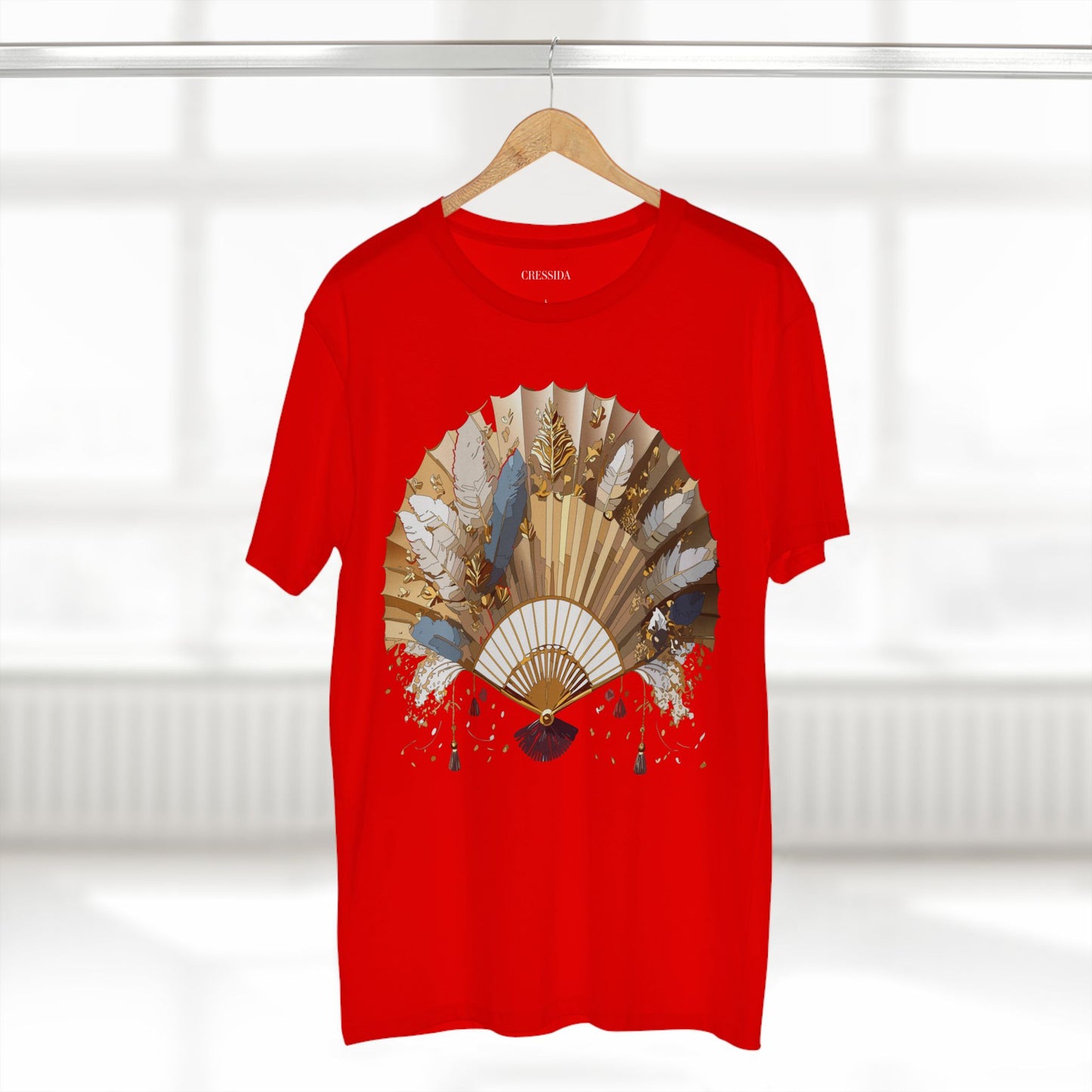 Fan shirt, Shirt with Fan, Tee Shirt with Antique Fan