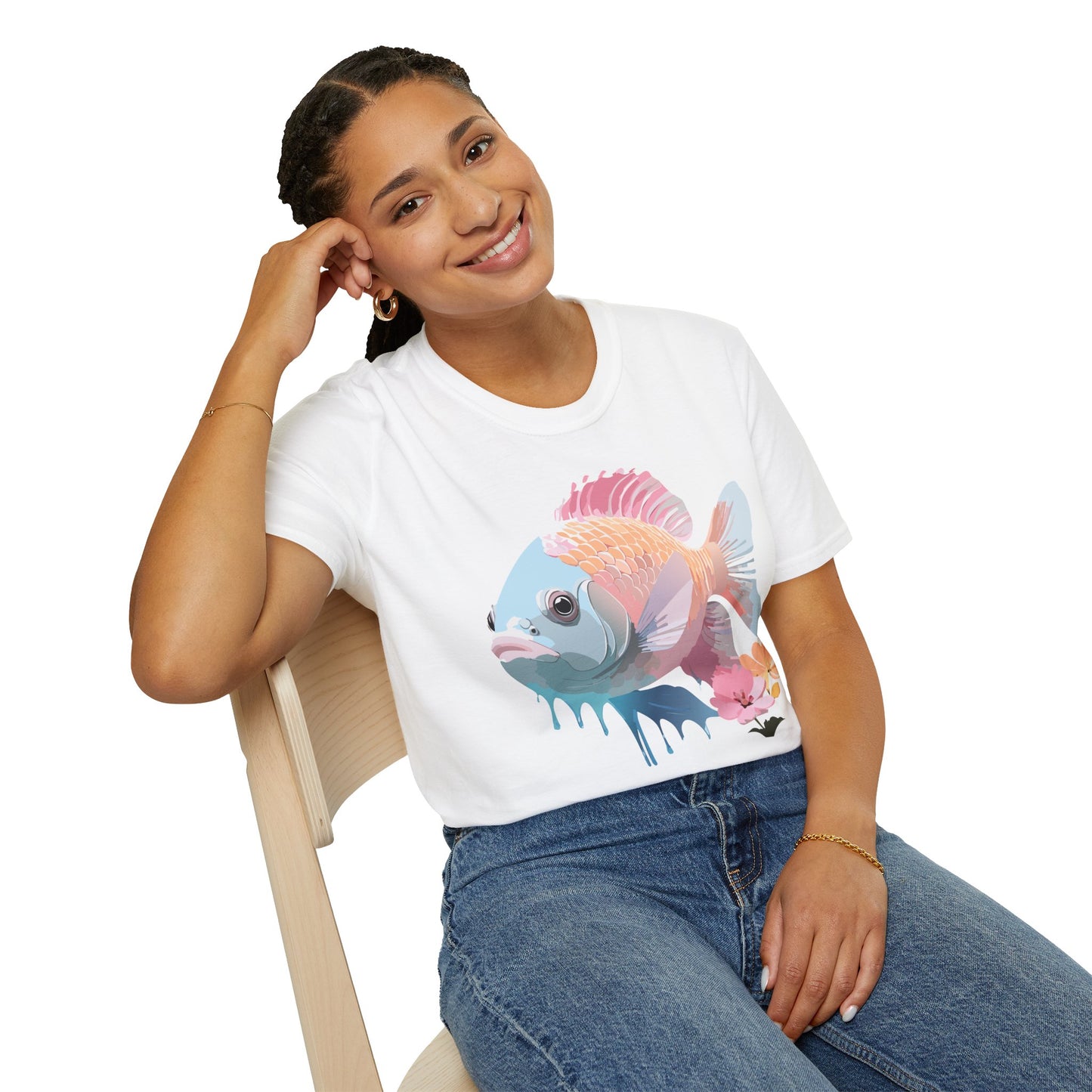 Copy of Fish Art Design Shirt, T Shirt with Fish, Graphic Shirt, Tee Shirt with Graphic Design, Shirt with Fish Graphic Art