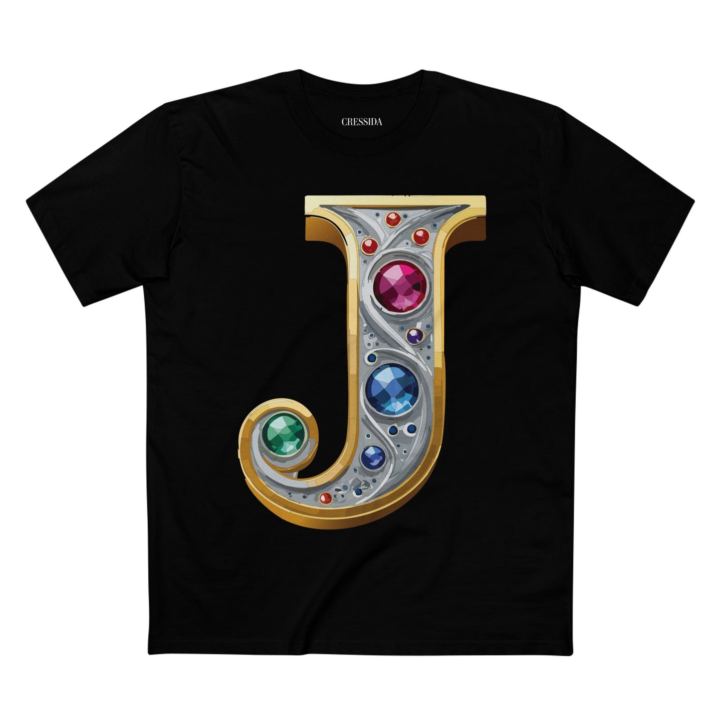 Letter Shirt, Shirt with Letters, Tee Shirt with Gold Letters