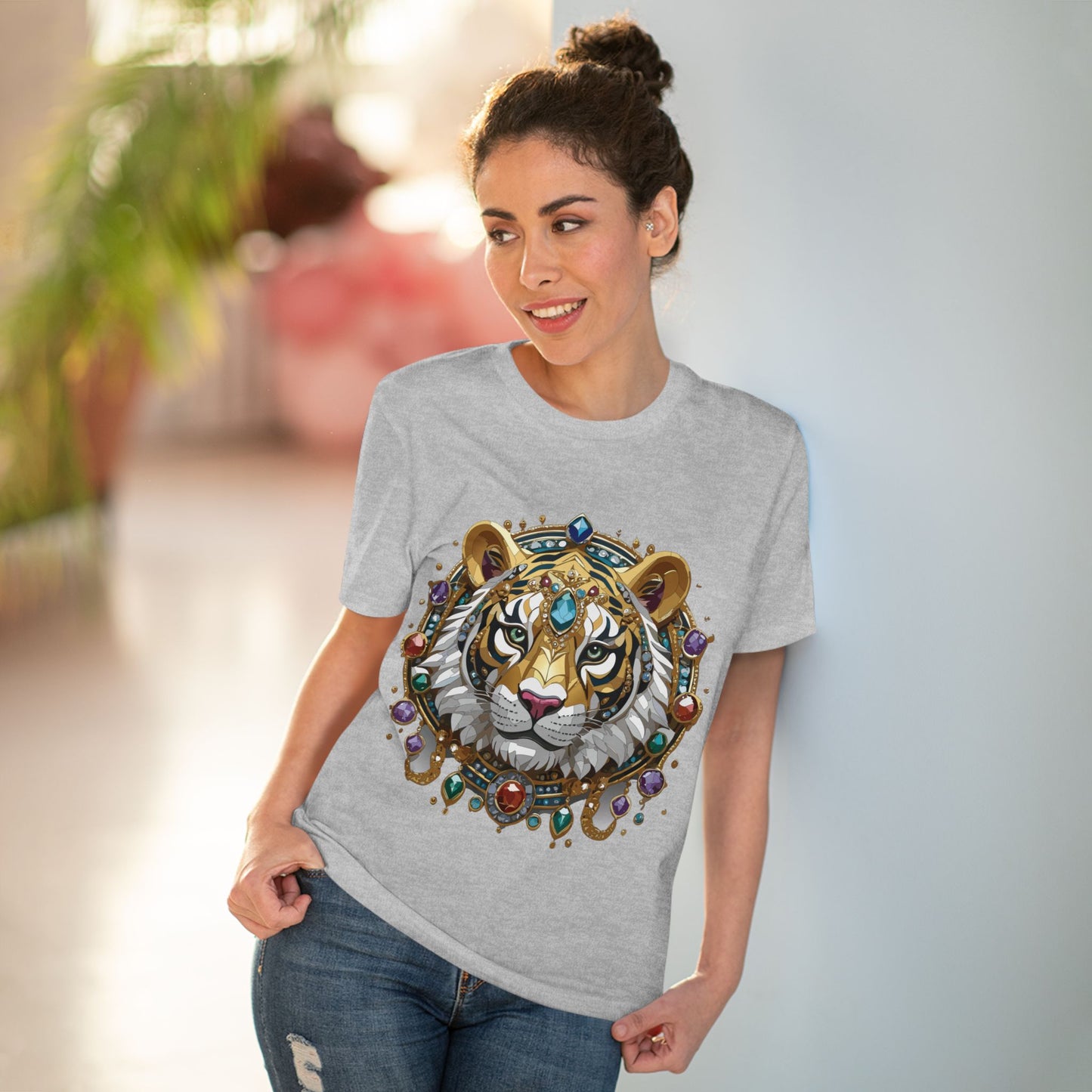 Organic T-shirt with Animals - Tiger